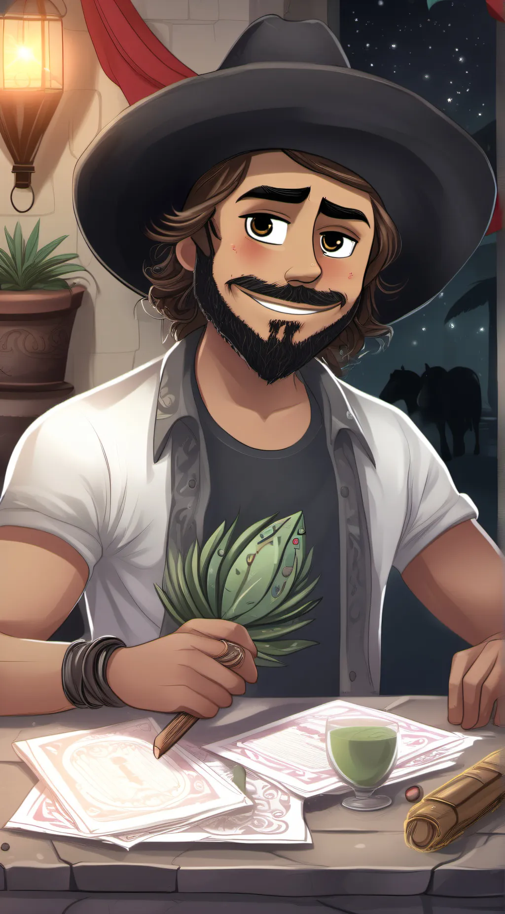 ai character: eddie☣️☣️ background