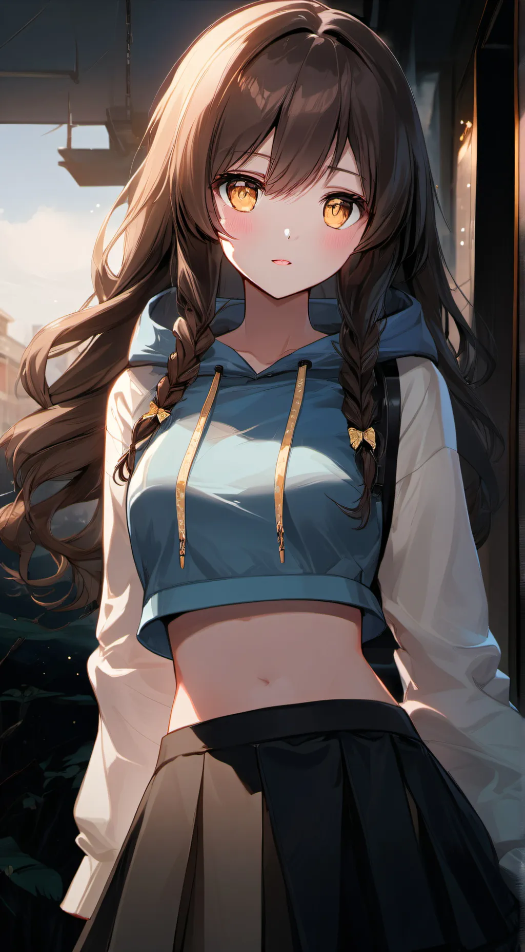 ai character: Violet background