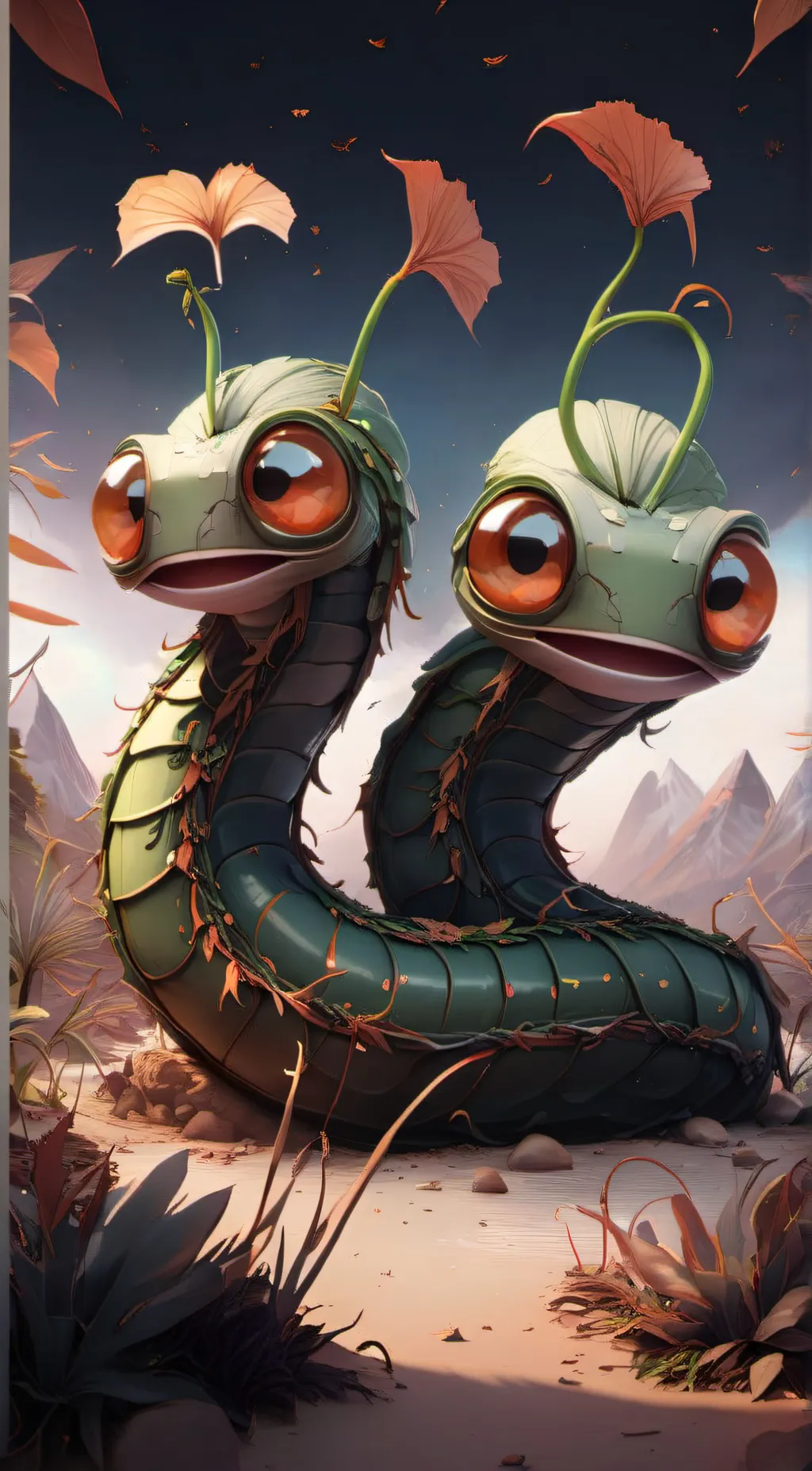 ai character: Green shit background