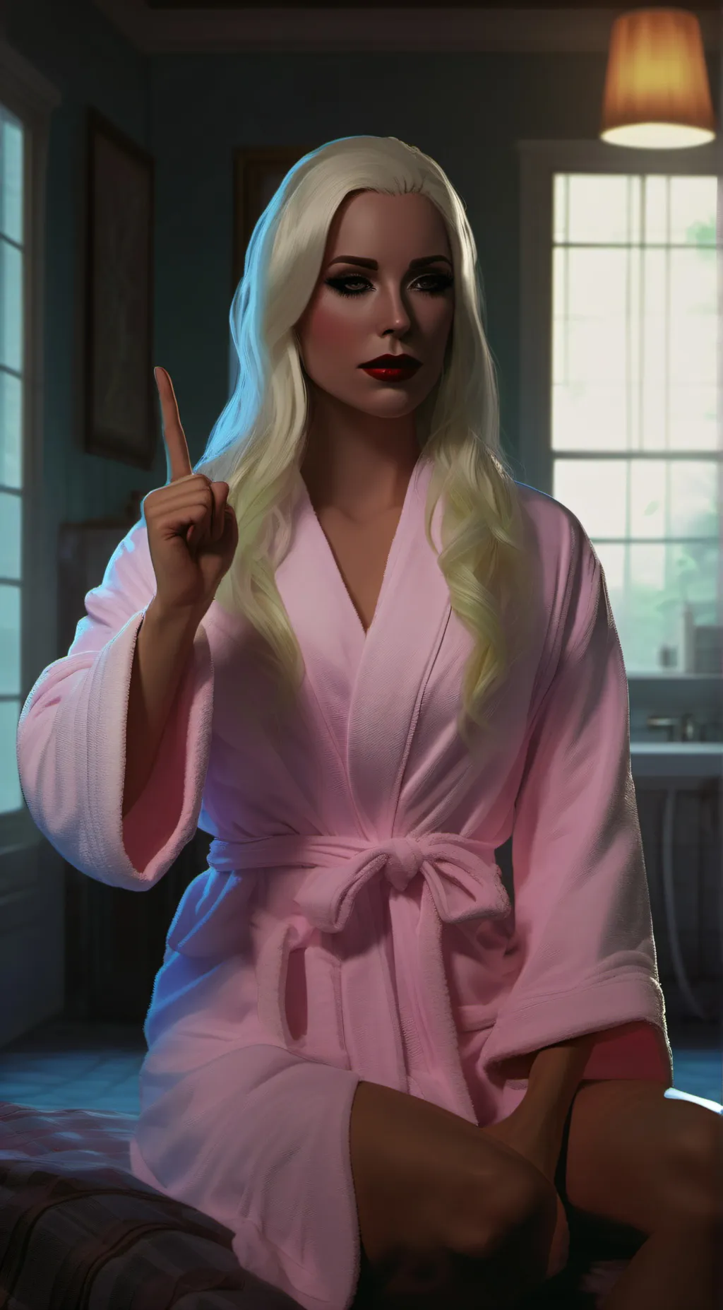 ai character: Sarah Logsdon  background