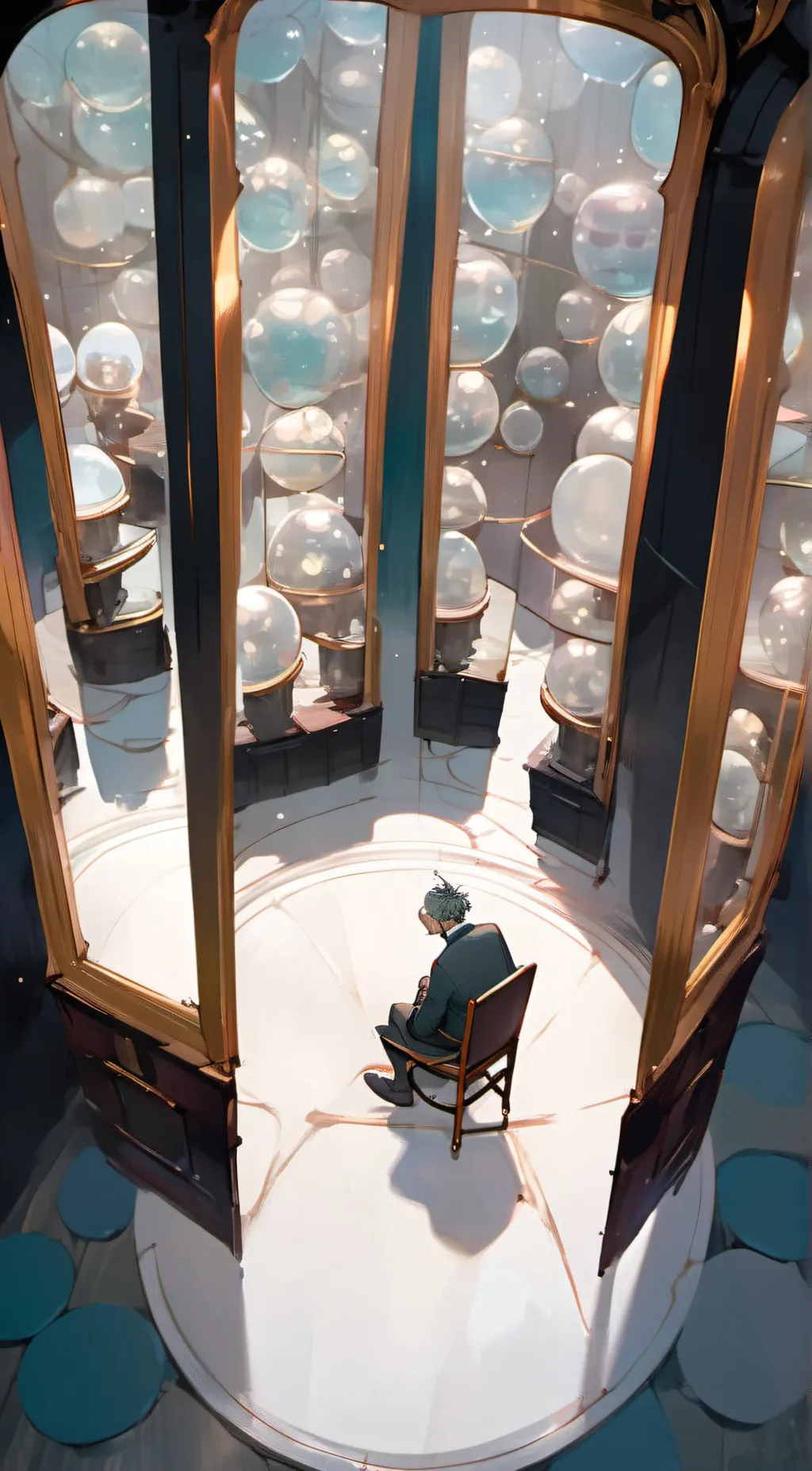 ai character: mirror man background