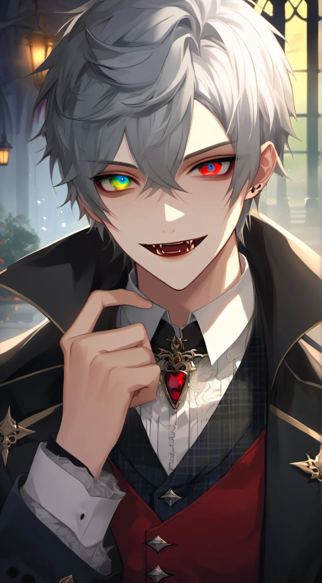 ai character: Silver background