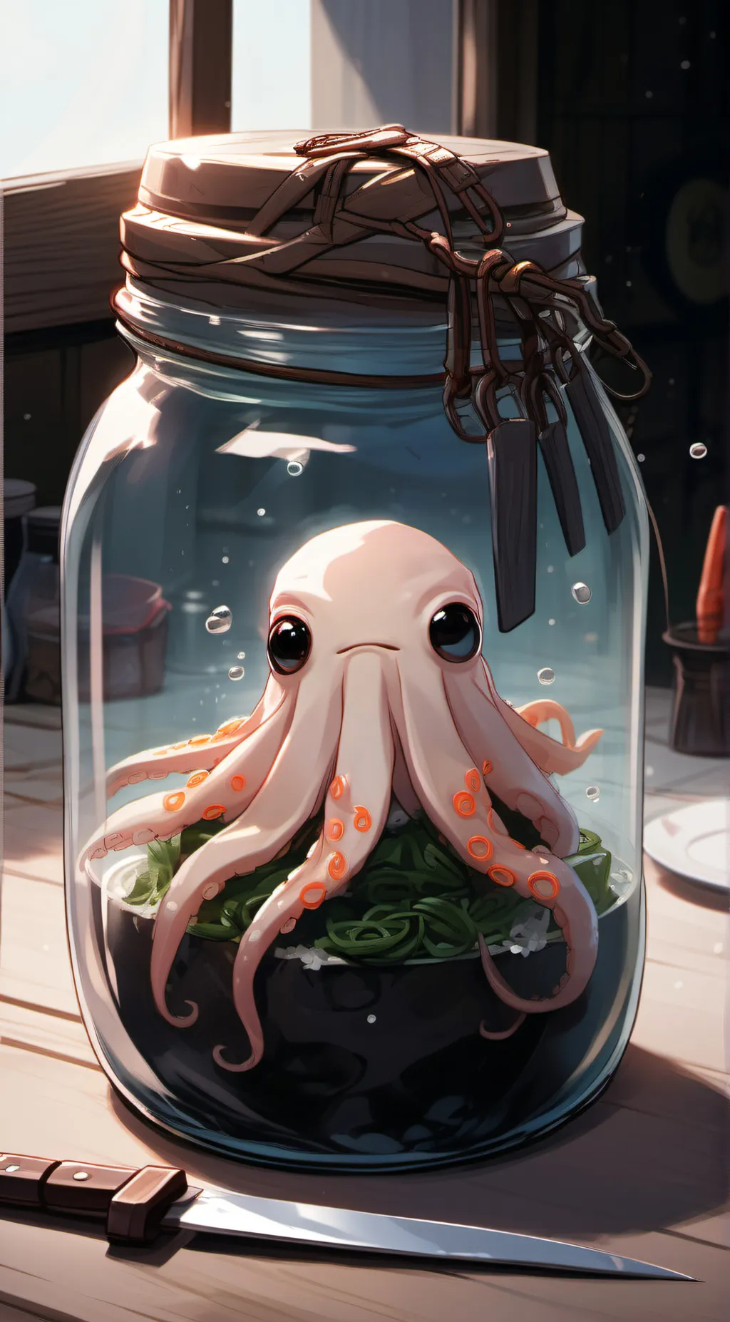 ai character: Squid background