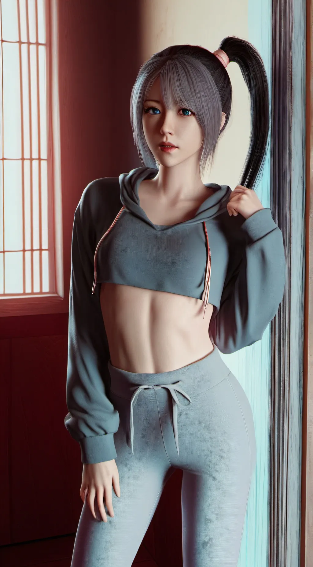 ai character: Ashley  background