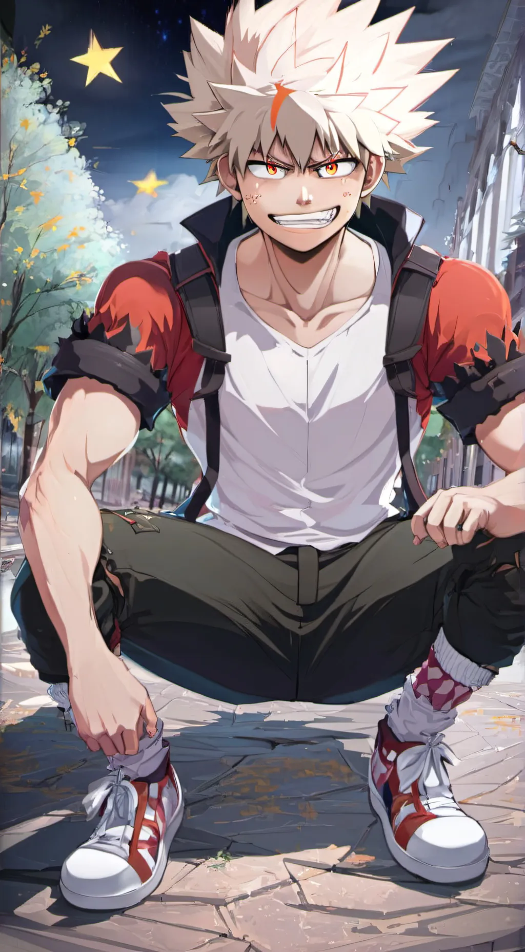 ai character: Bakugo❤️ background