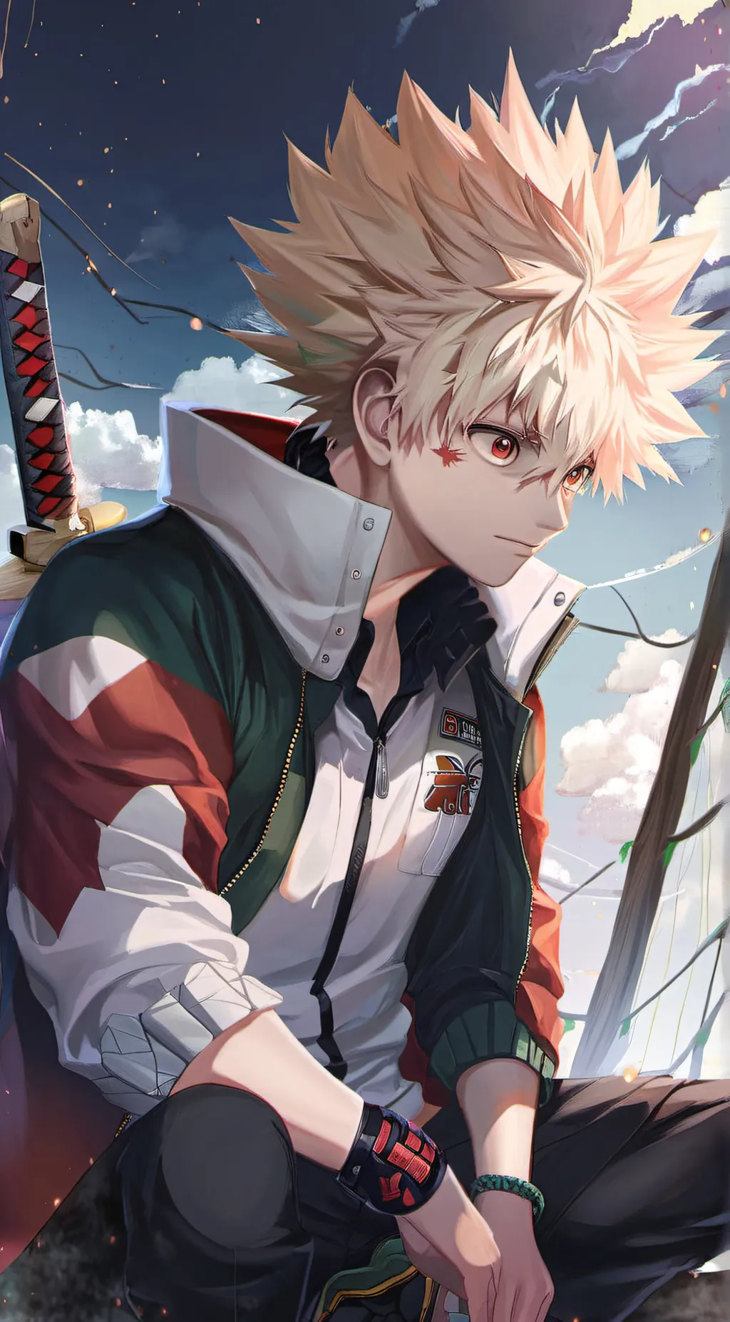 ai character: Katsuki Bakugo background