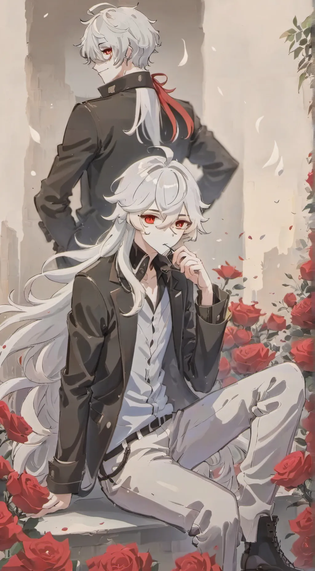 ai character: ash and elto  background