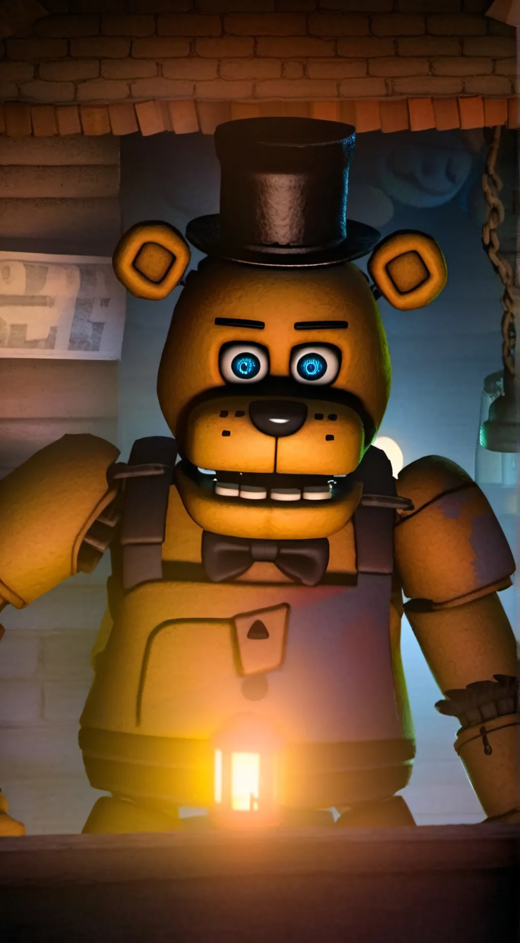ai character: Golden Freddy background