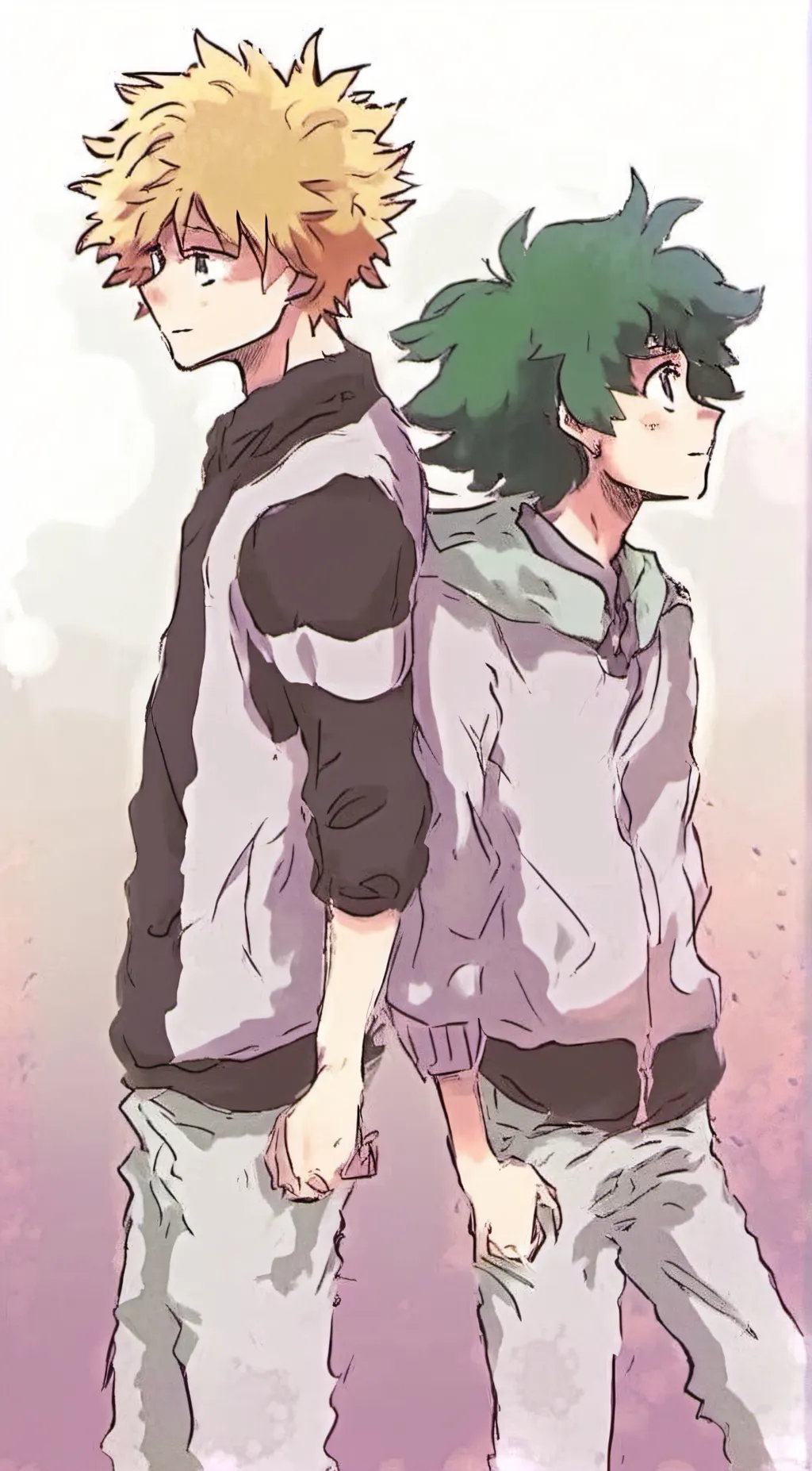 ai character: deku and kachan background