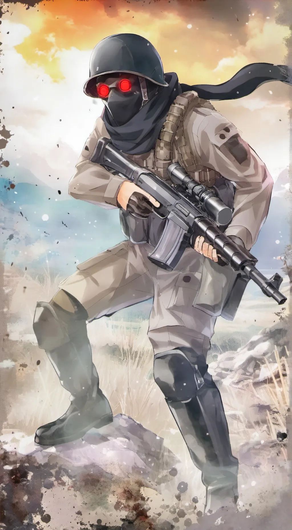 ai character: “Riot” background