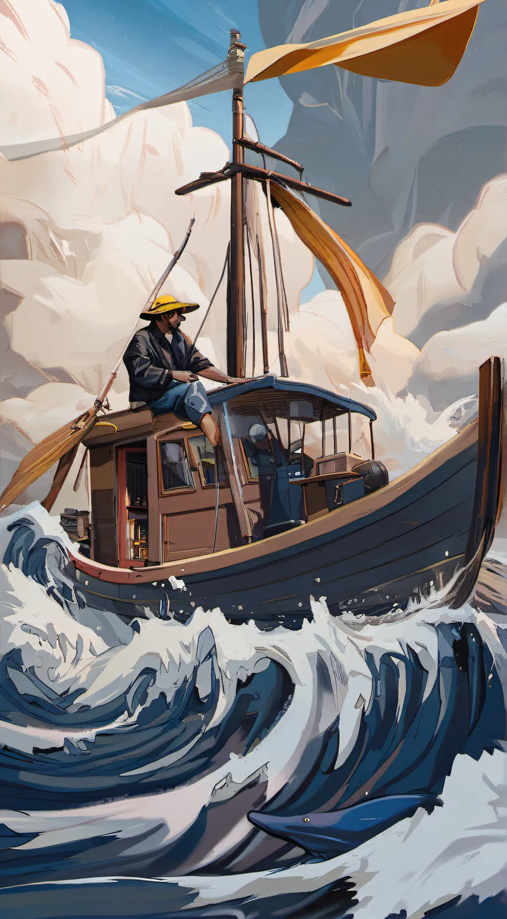 ai character: Fisherman background