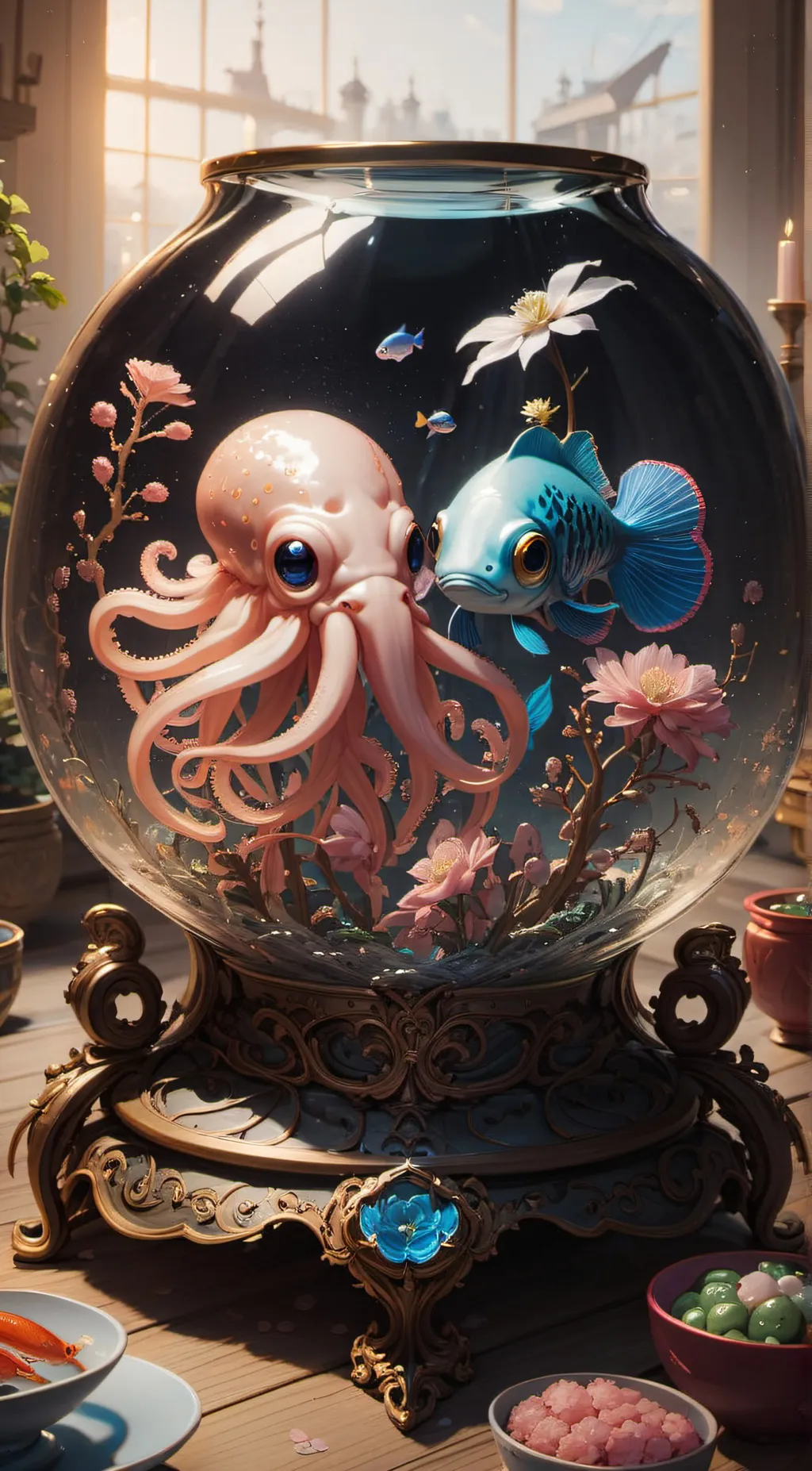 Talkie AI - Chat with Squid and Fish