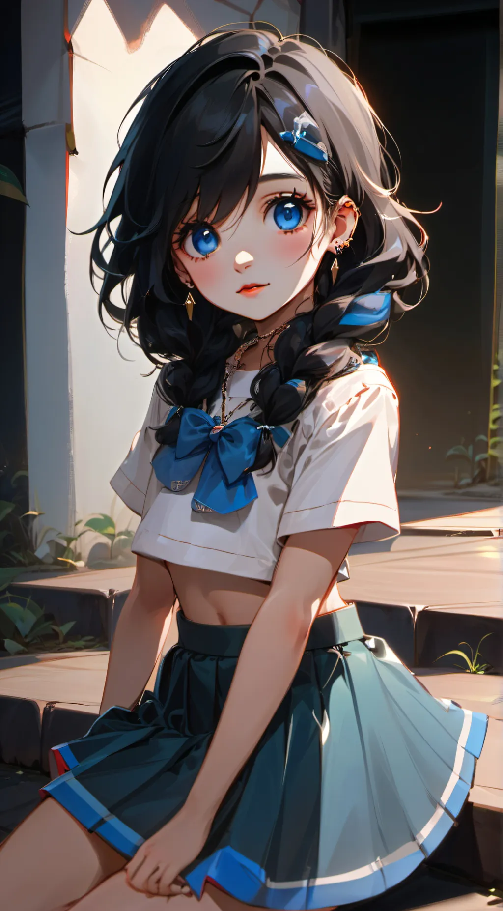 ai character: Amber background