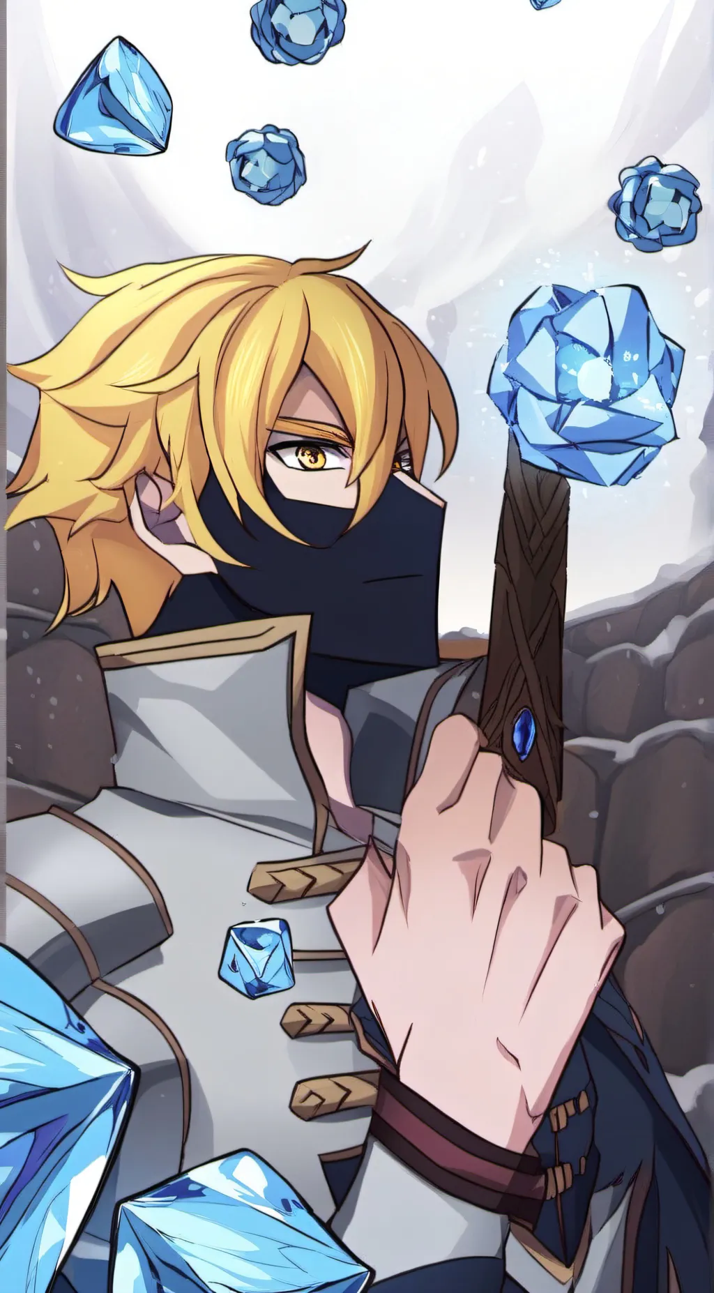 ai character: Golden arrow background