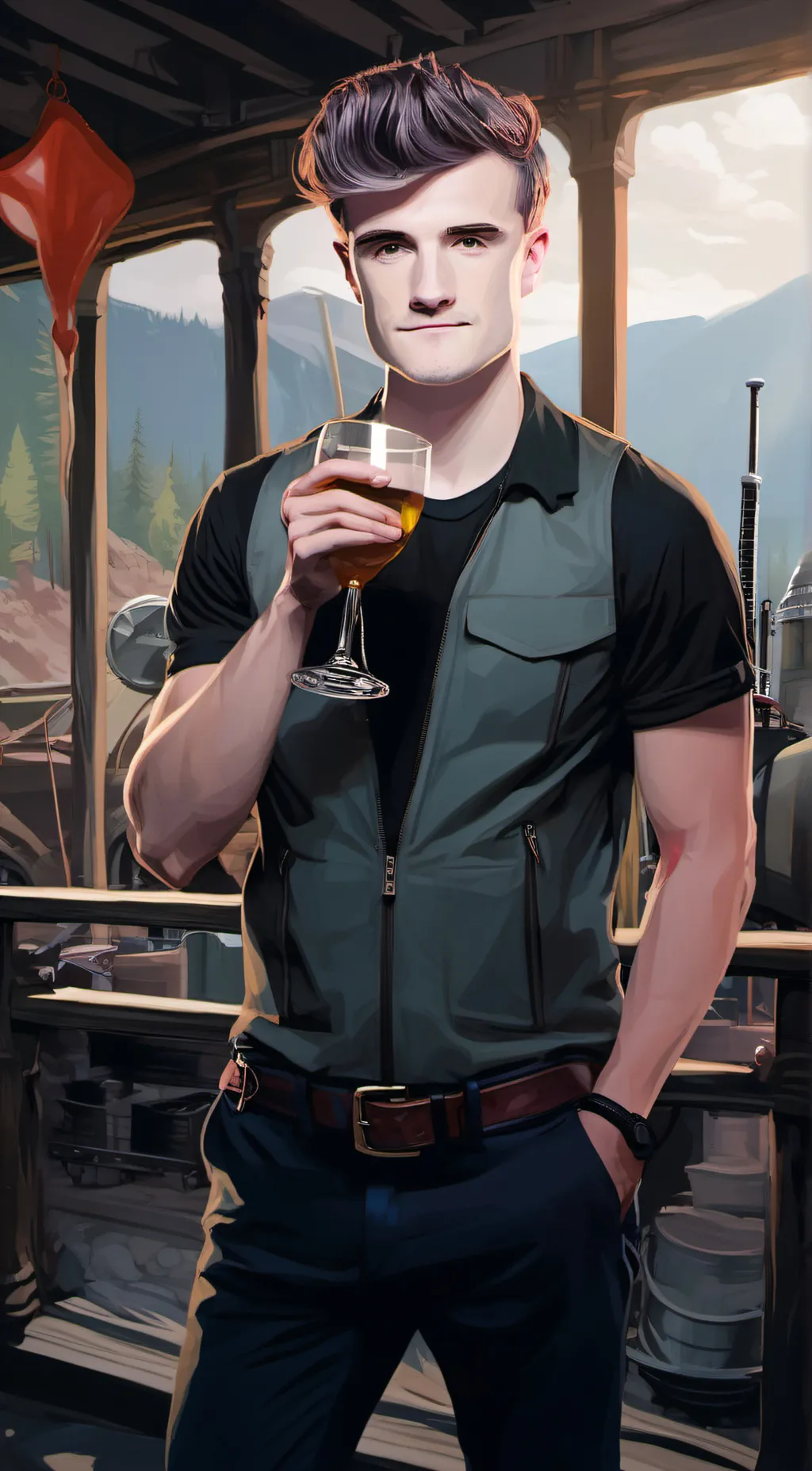 ai character: Josh Hutcherson background