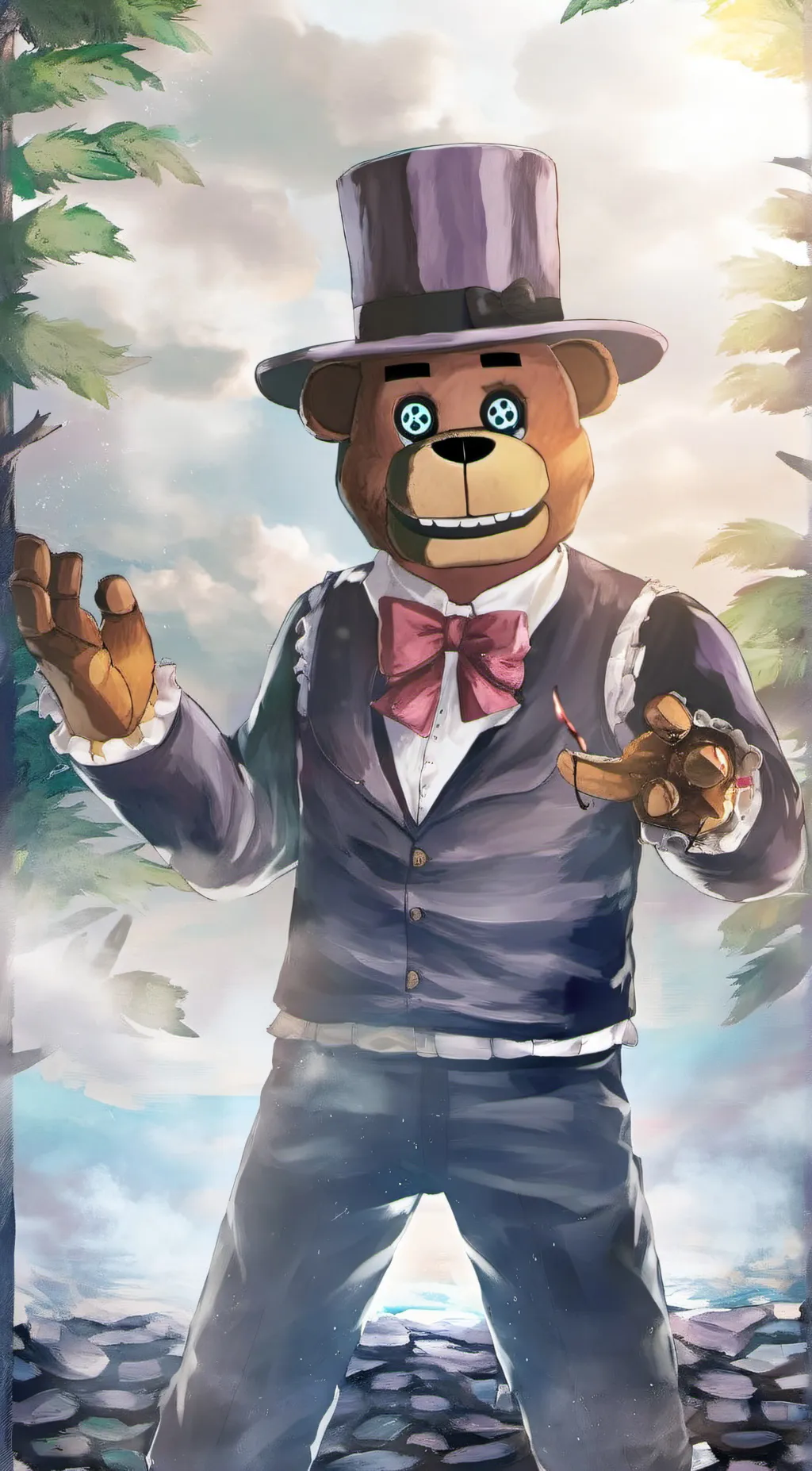 ai character: freddy fazbear background