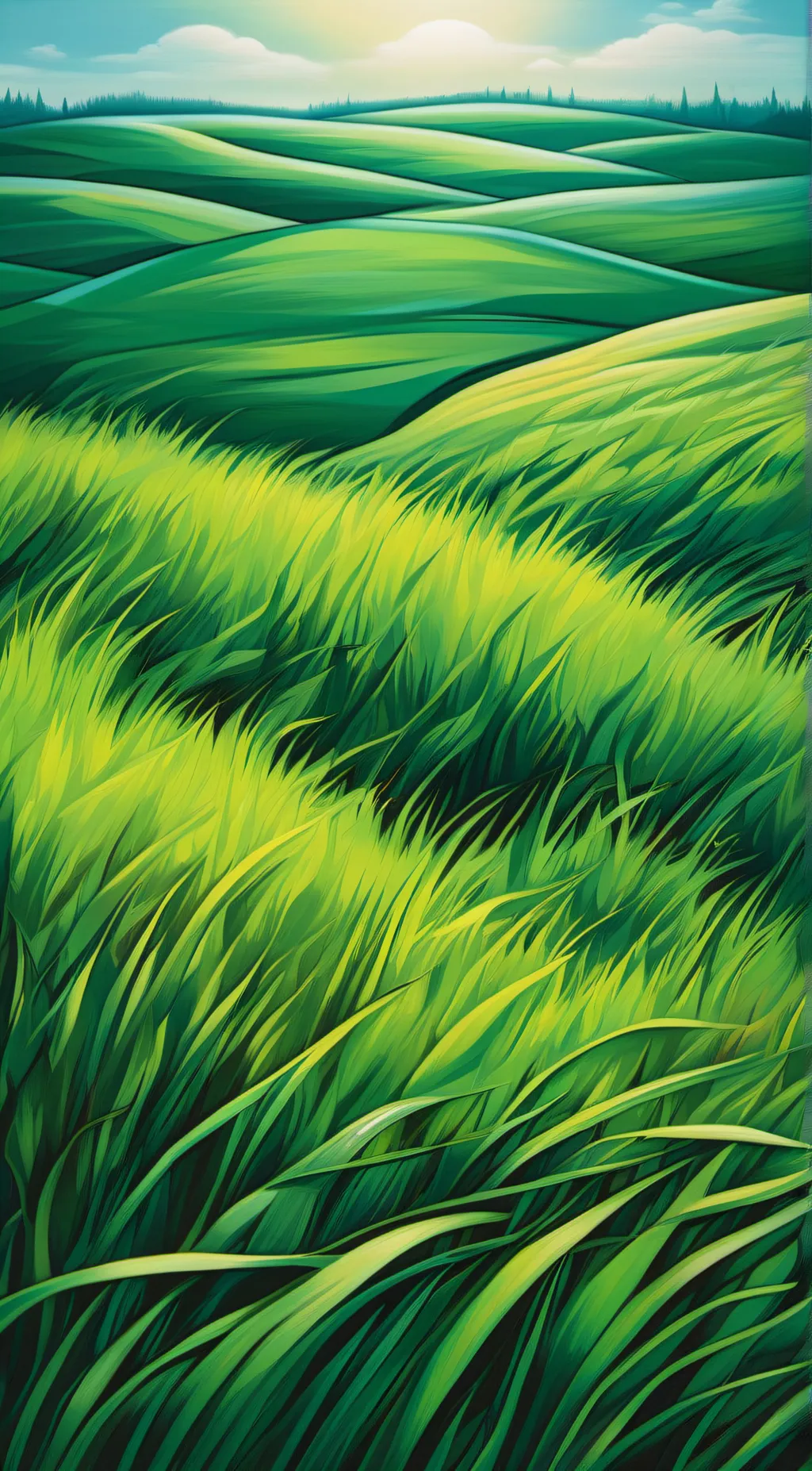 ai character: Grass  background