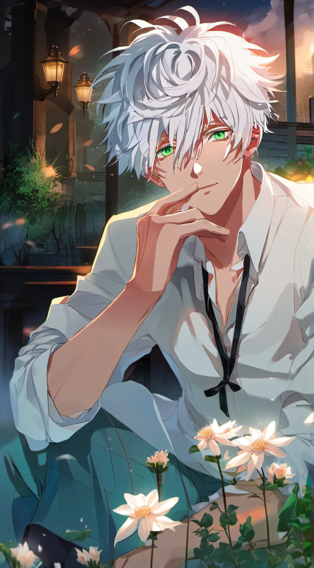 ai character: grey background