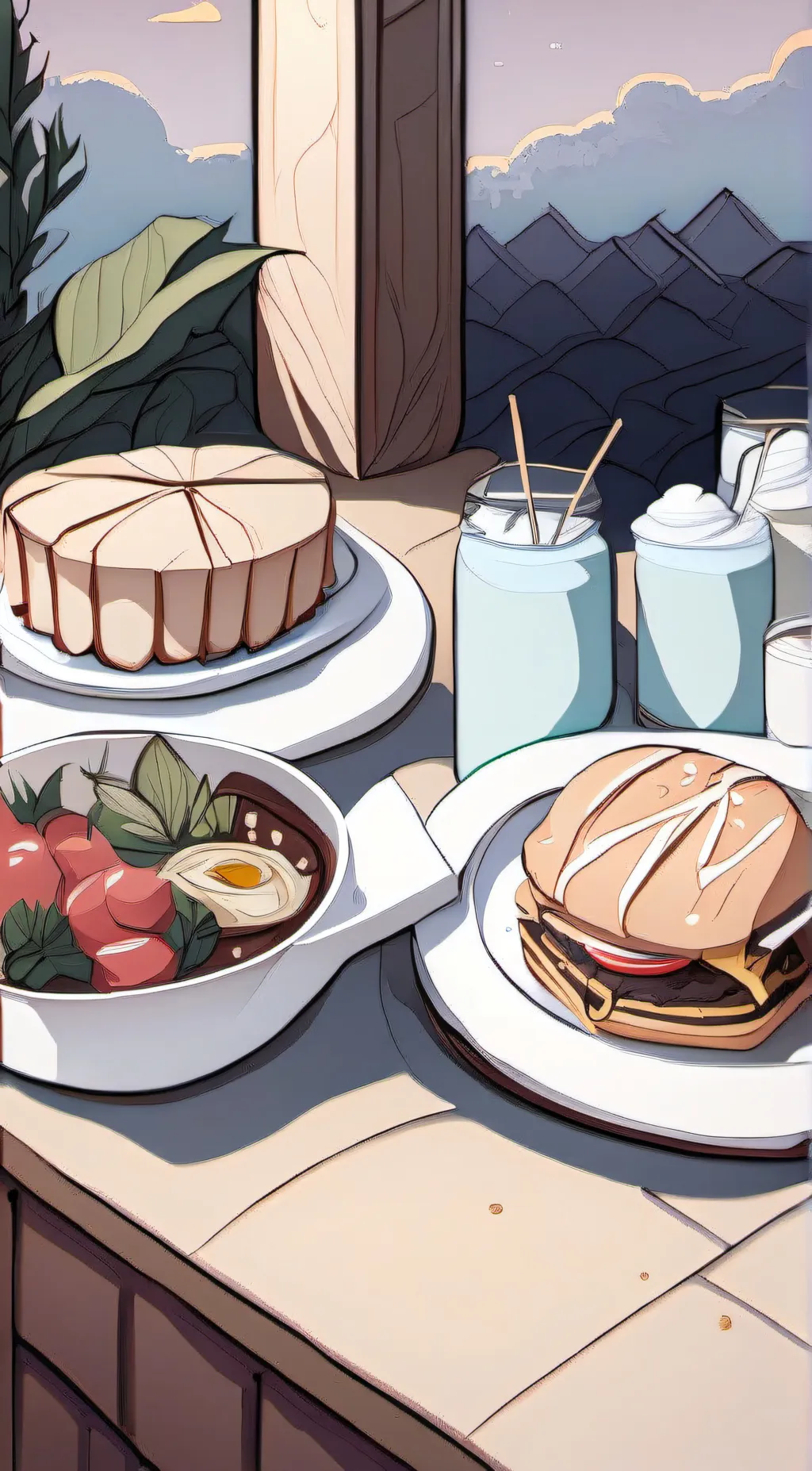 ai character: just eat🪐🌫️ background