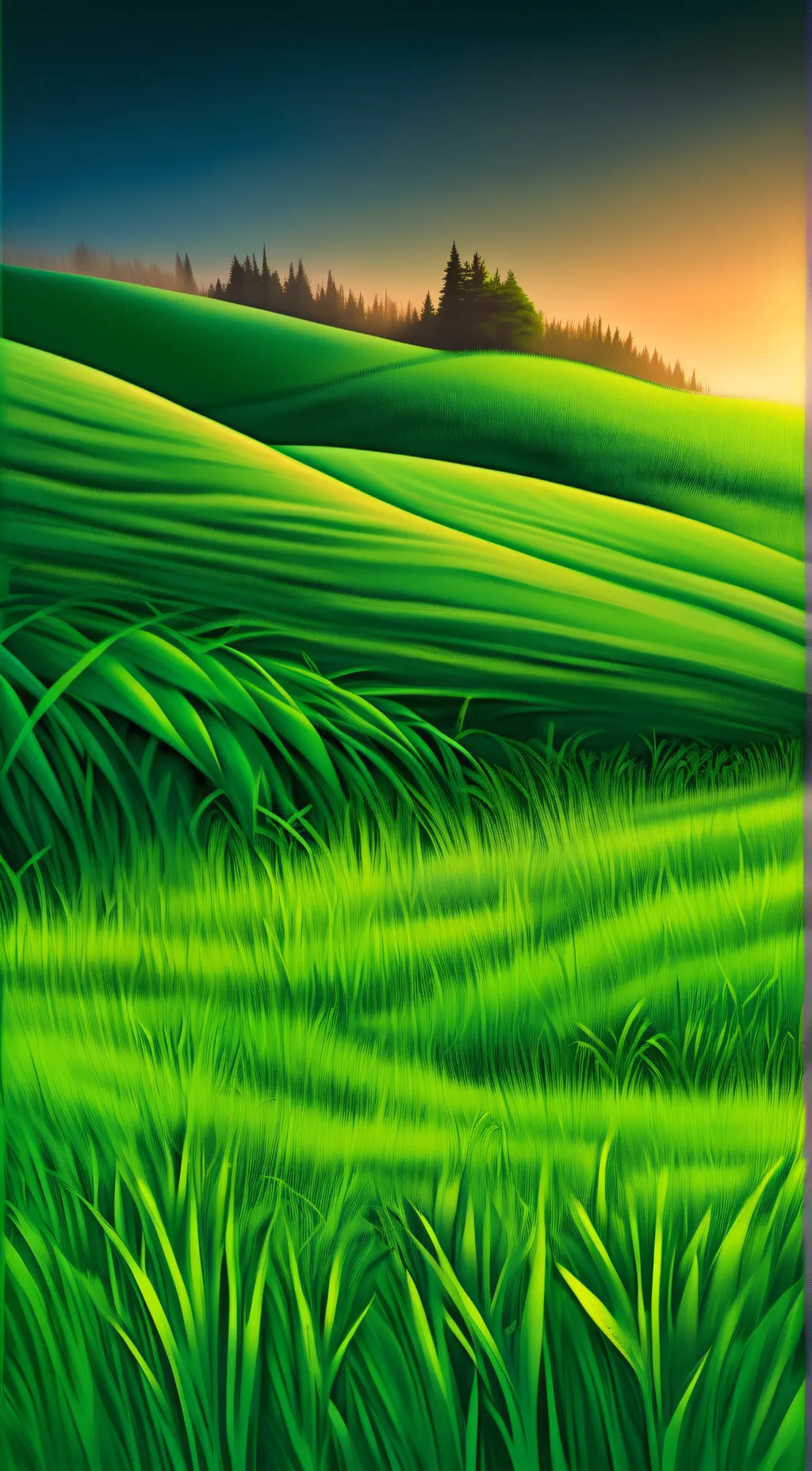 ai character: Grass background