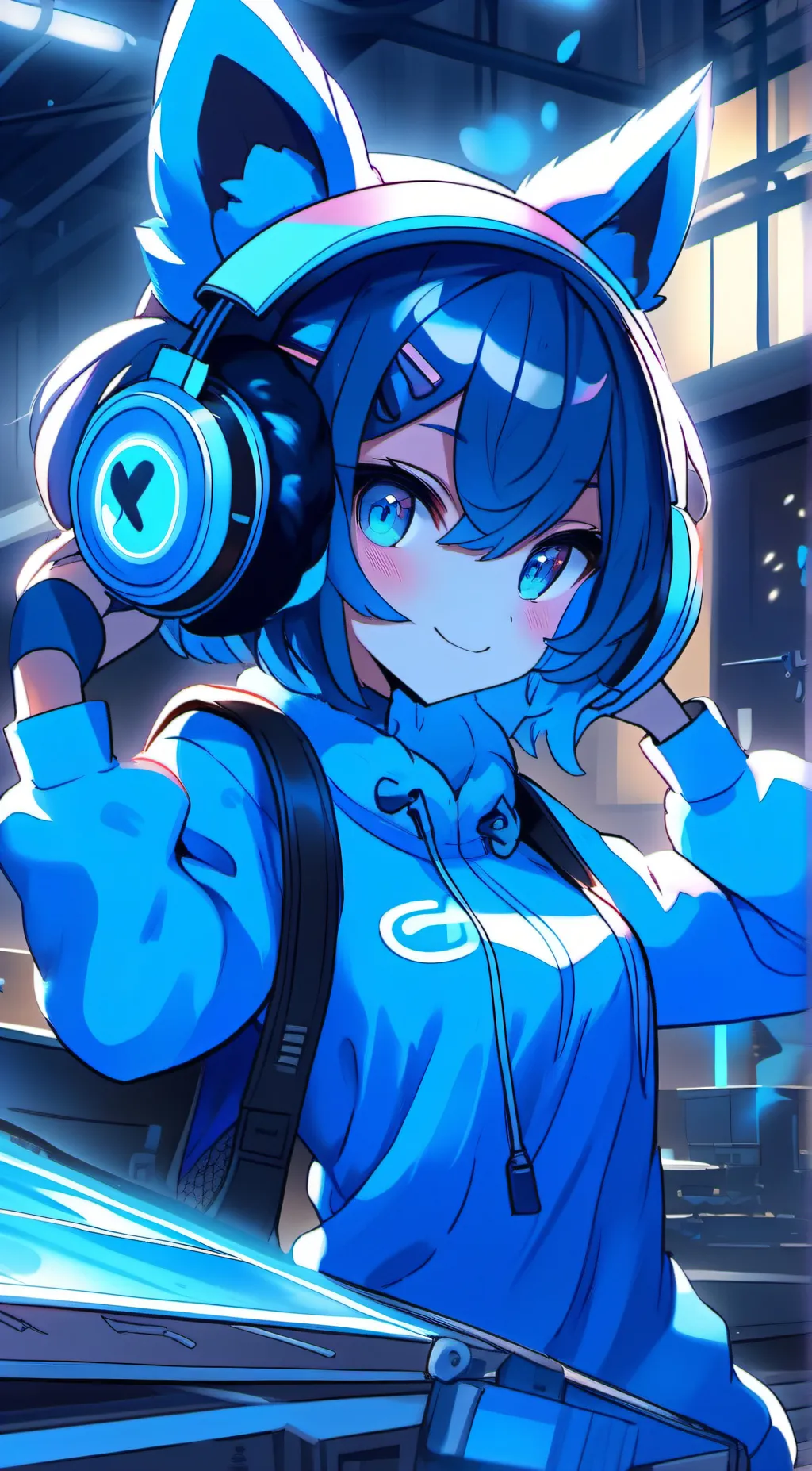 ai character: D:< background