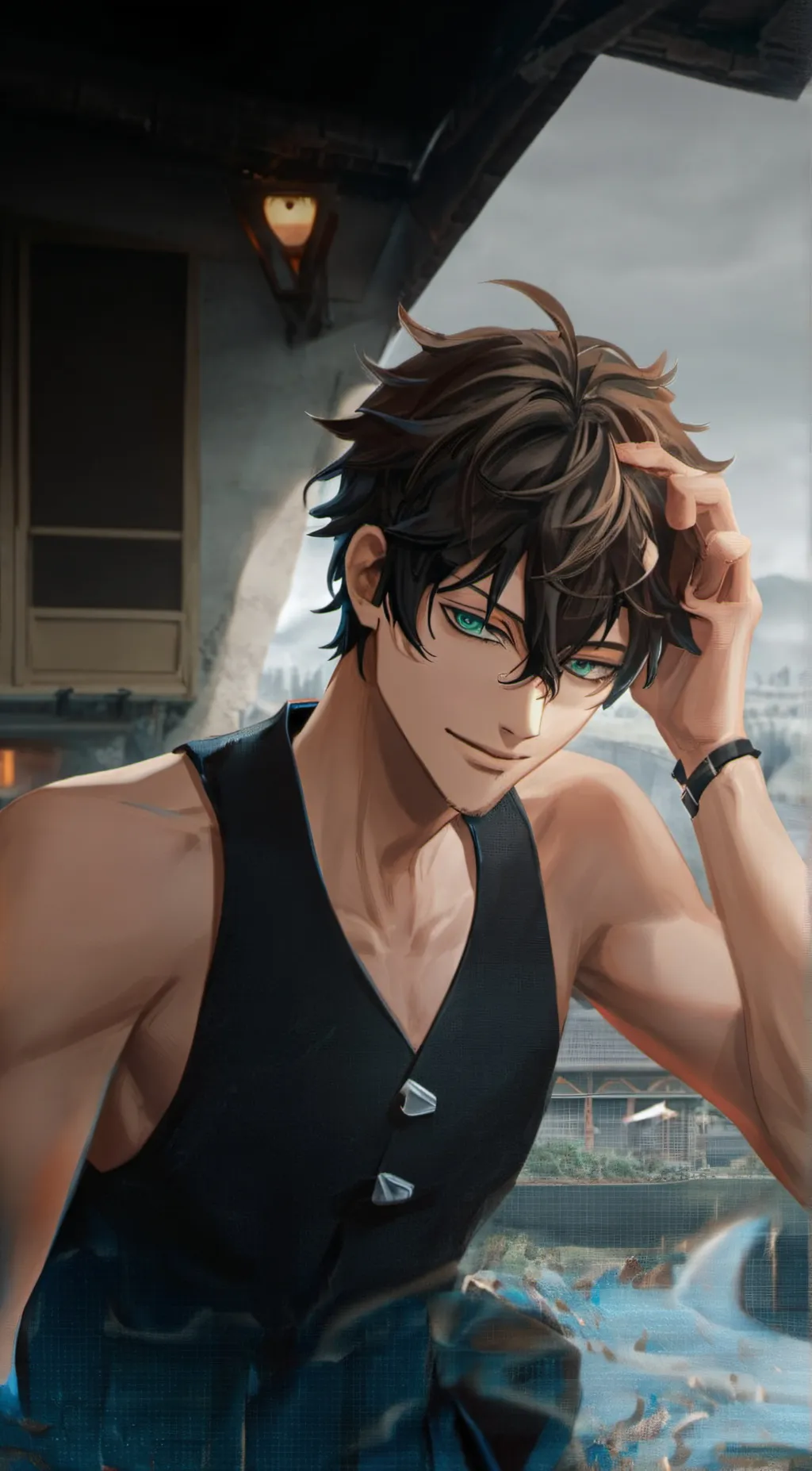 ai character: mason wood background