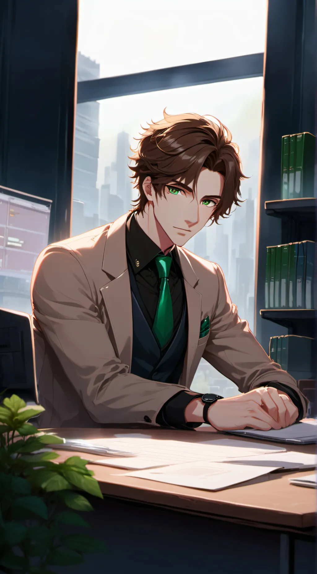 ai character: Your boss  background