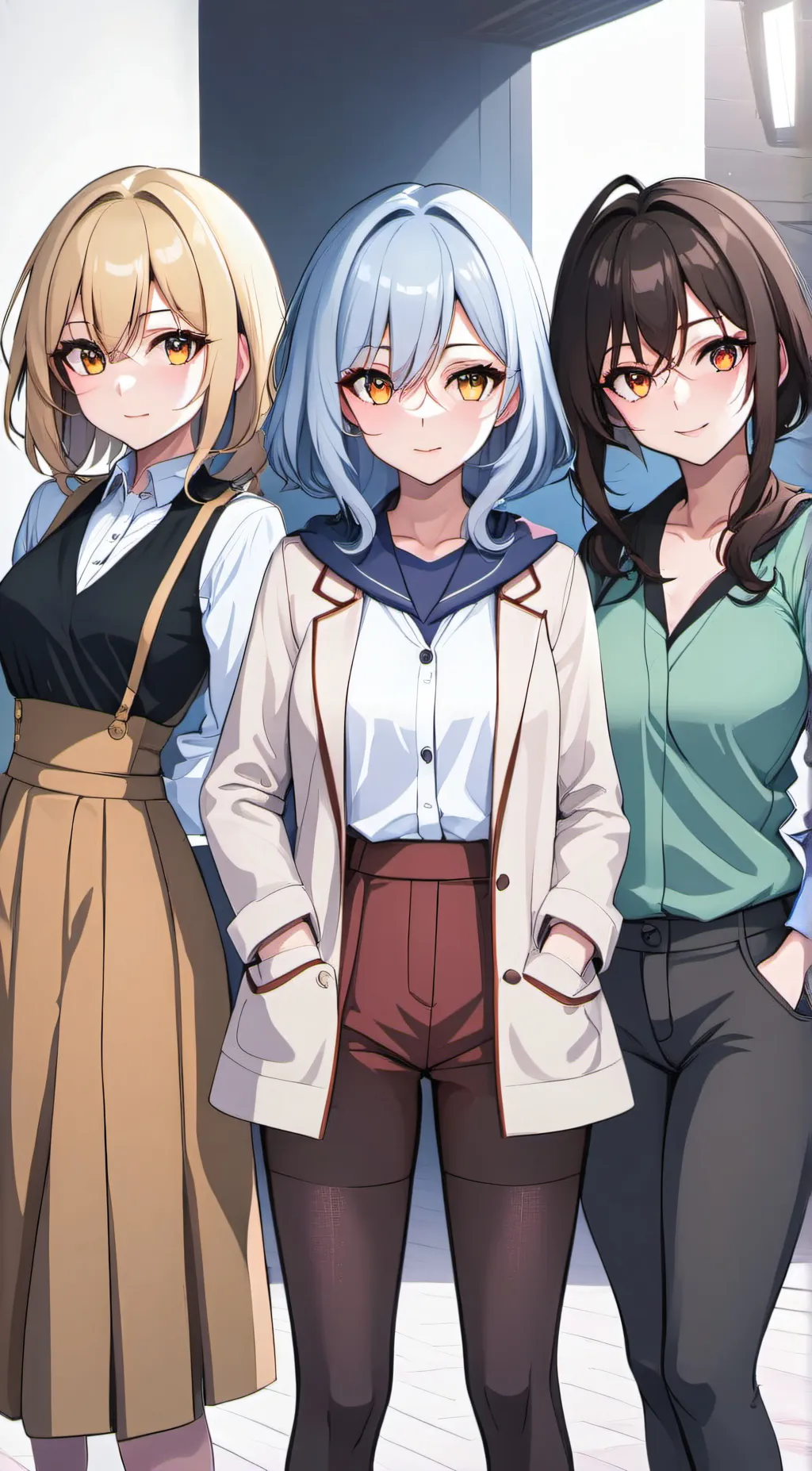 ai character: nika, anna,íris  background