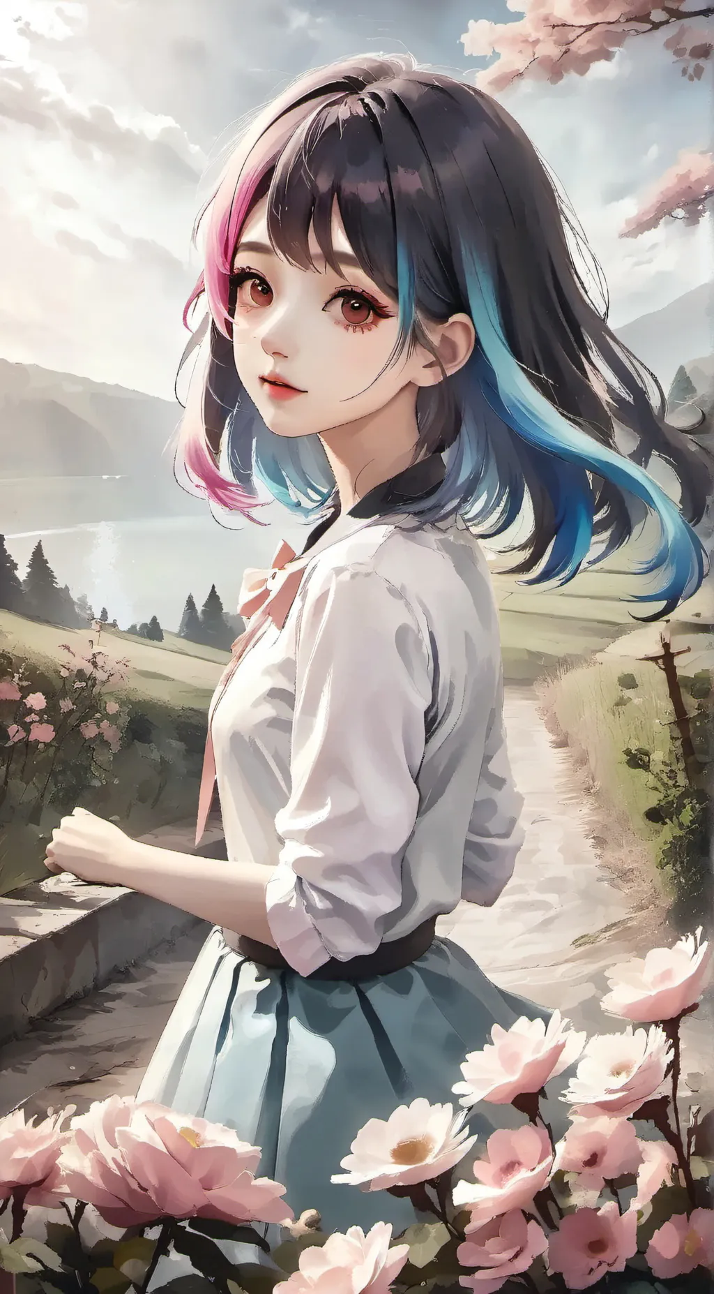 ai character: zoya heartbeat  background