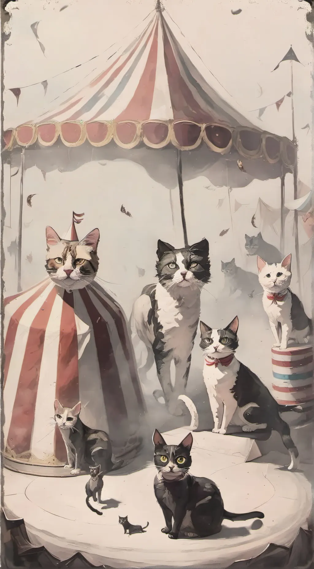 ai character: tadc but cats background