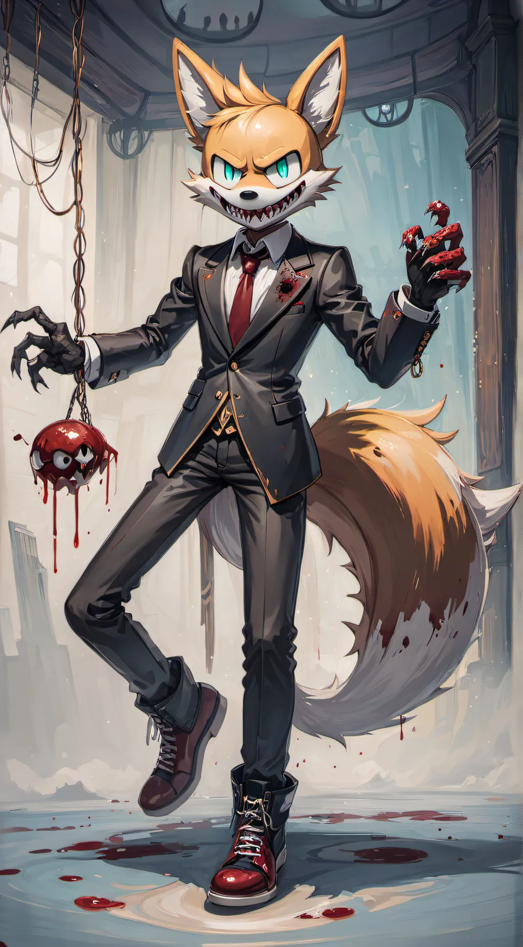 ai character: Tails.exe background