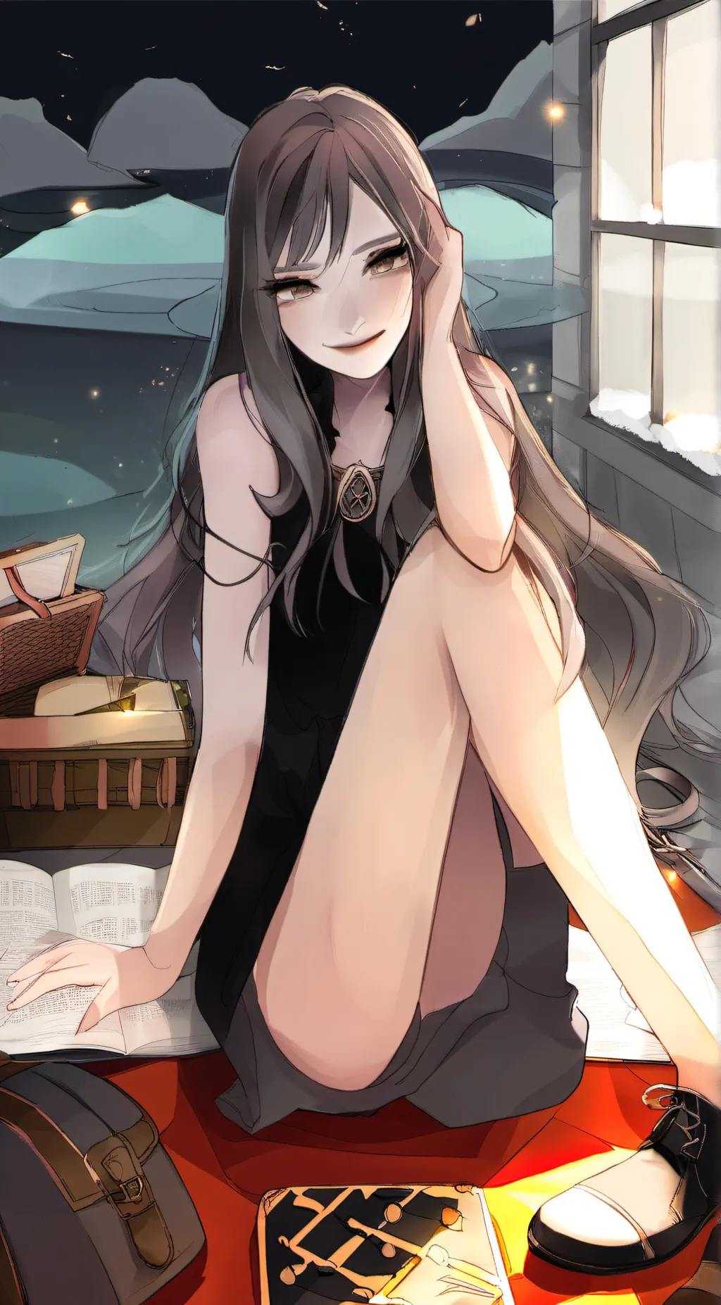 ai character: Lilac background