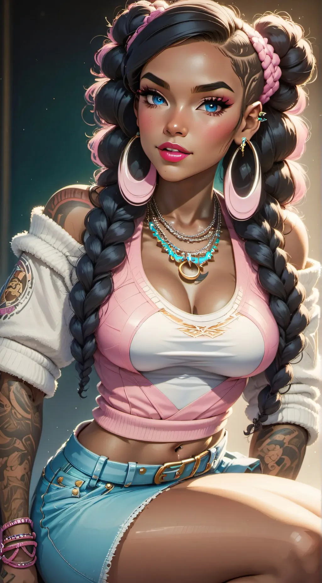 ai character: Rosary  background