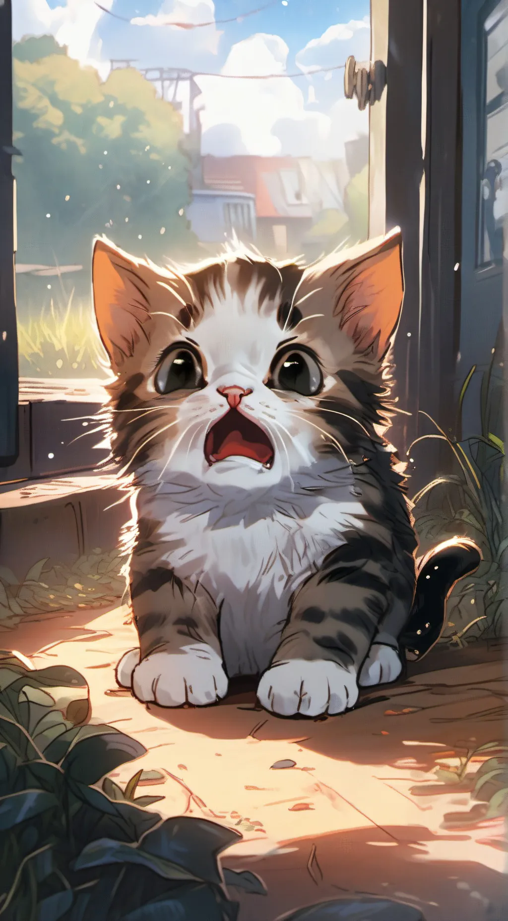 ai character: CRY BABY background