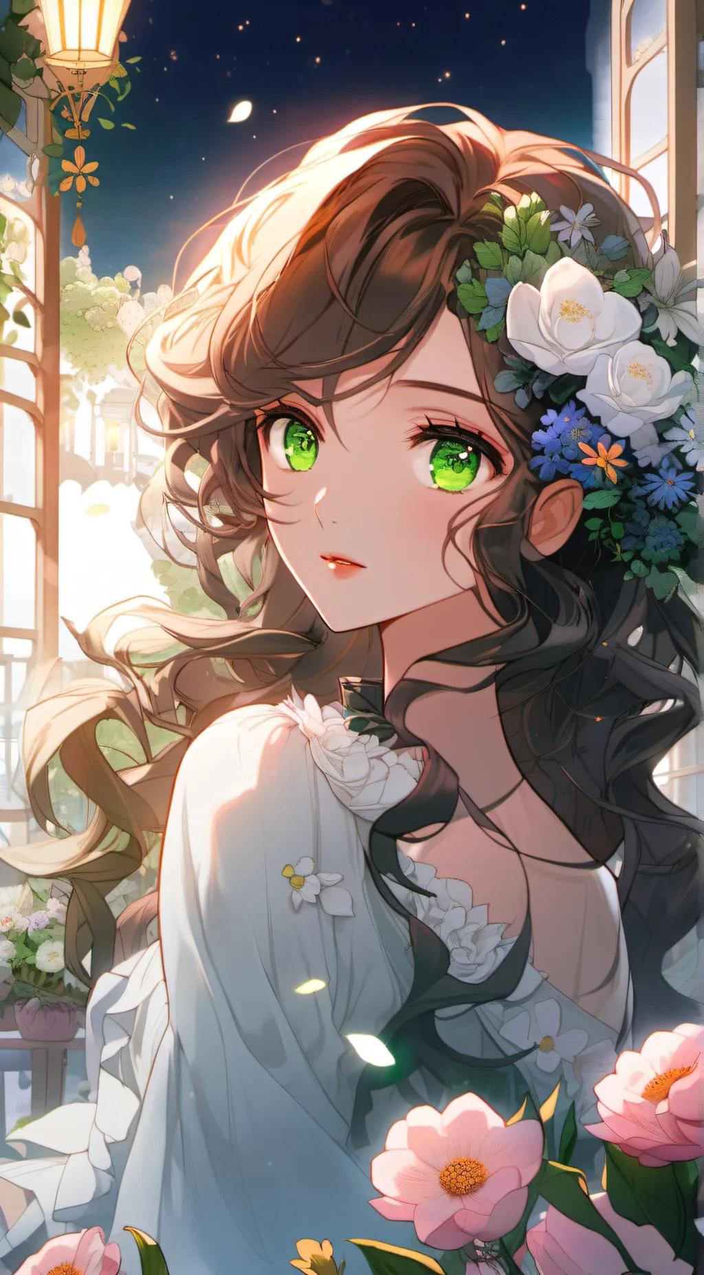 ai character: 🌺🌸🌷🪻🌼Nora🌼🪻🌷🌸🌺 background