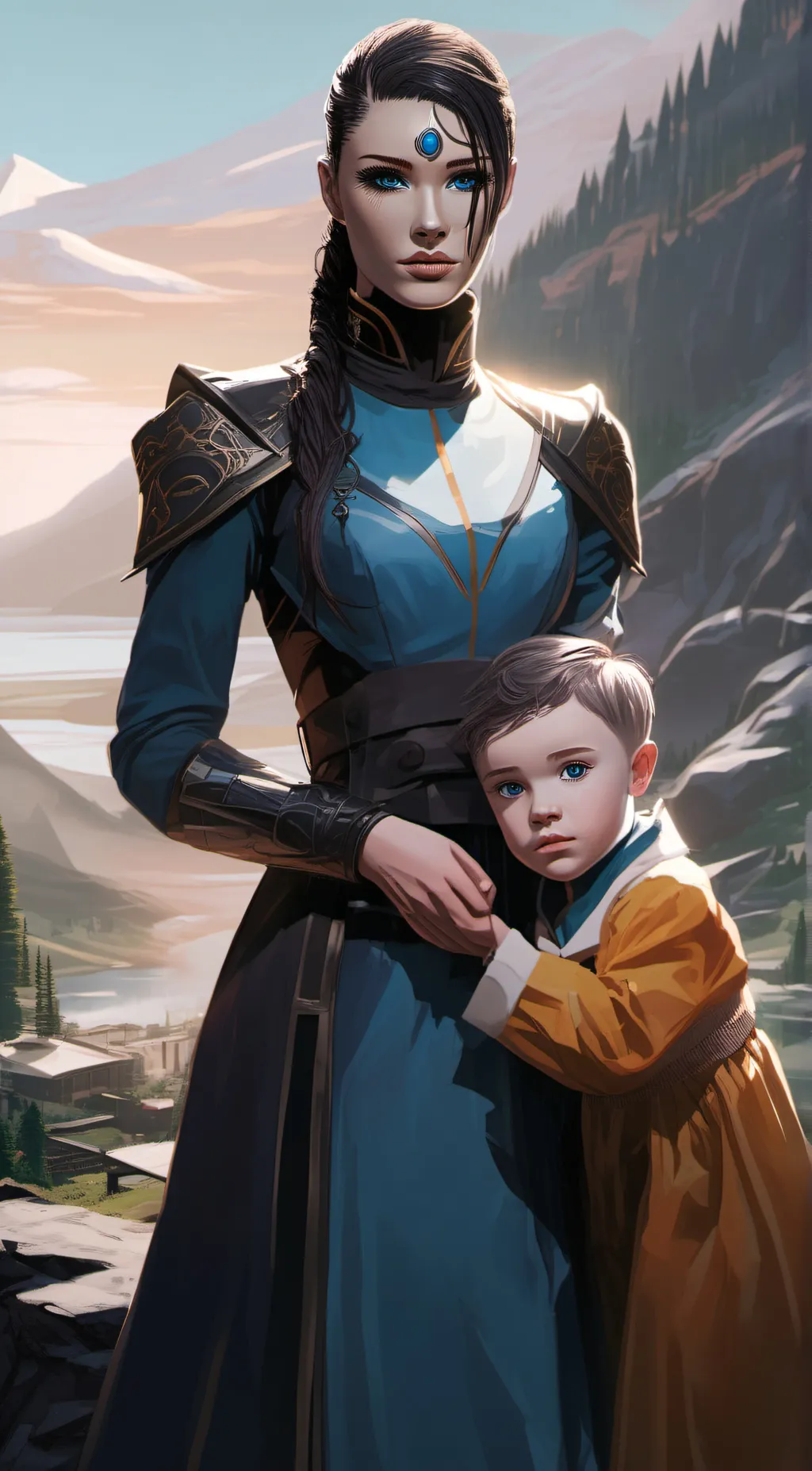 ai character: Temla background