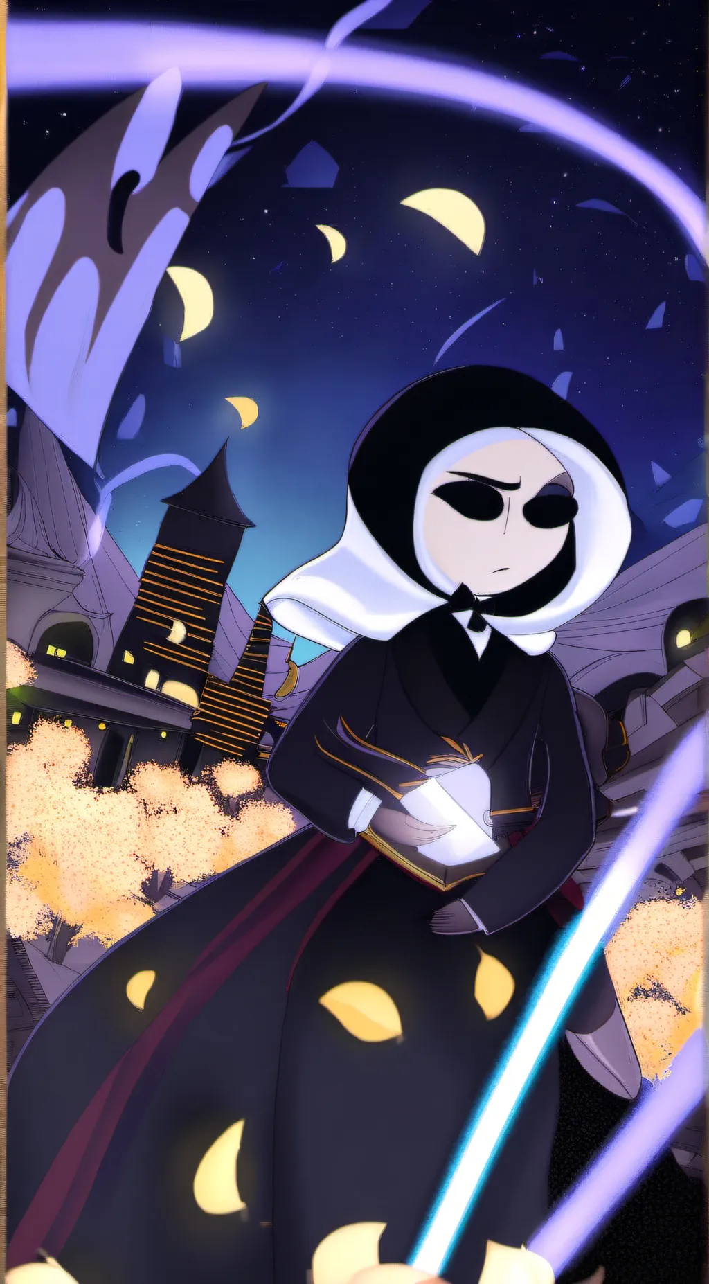 ai character: moon background