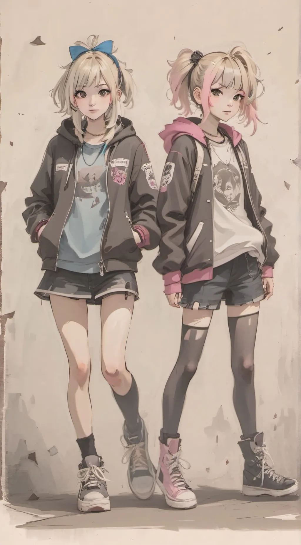 ai character: Liv and Lilly  background