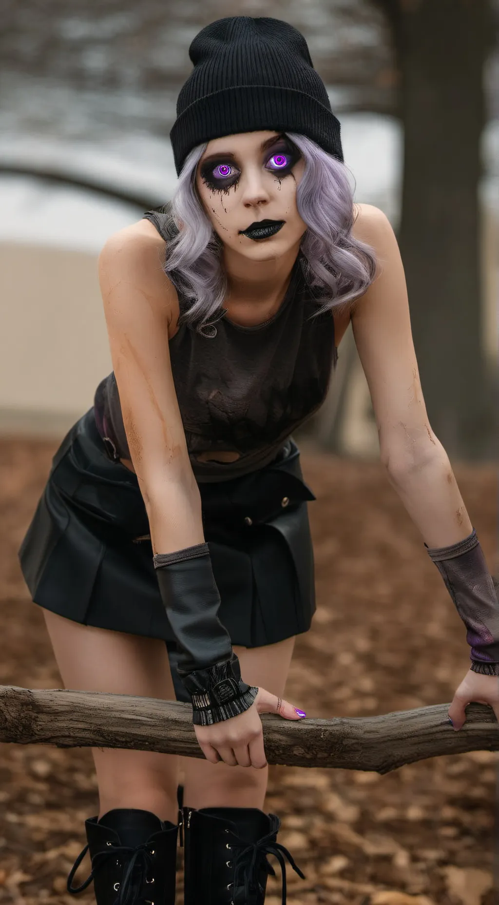 ai character: human uzi background