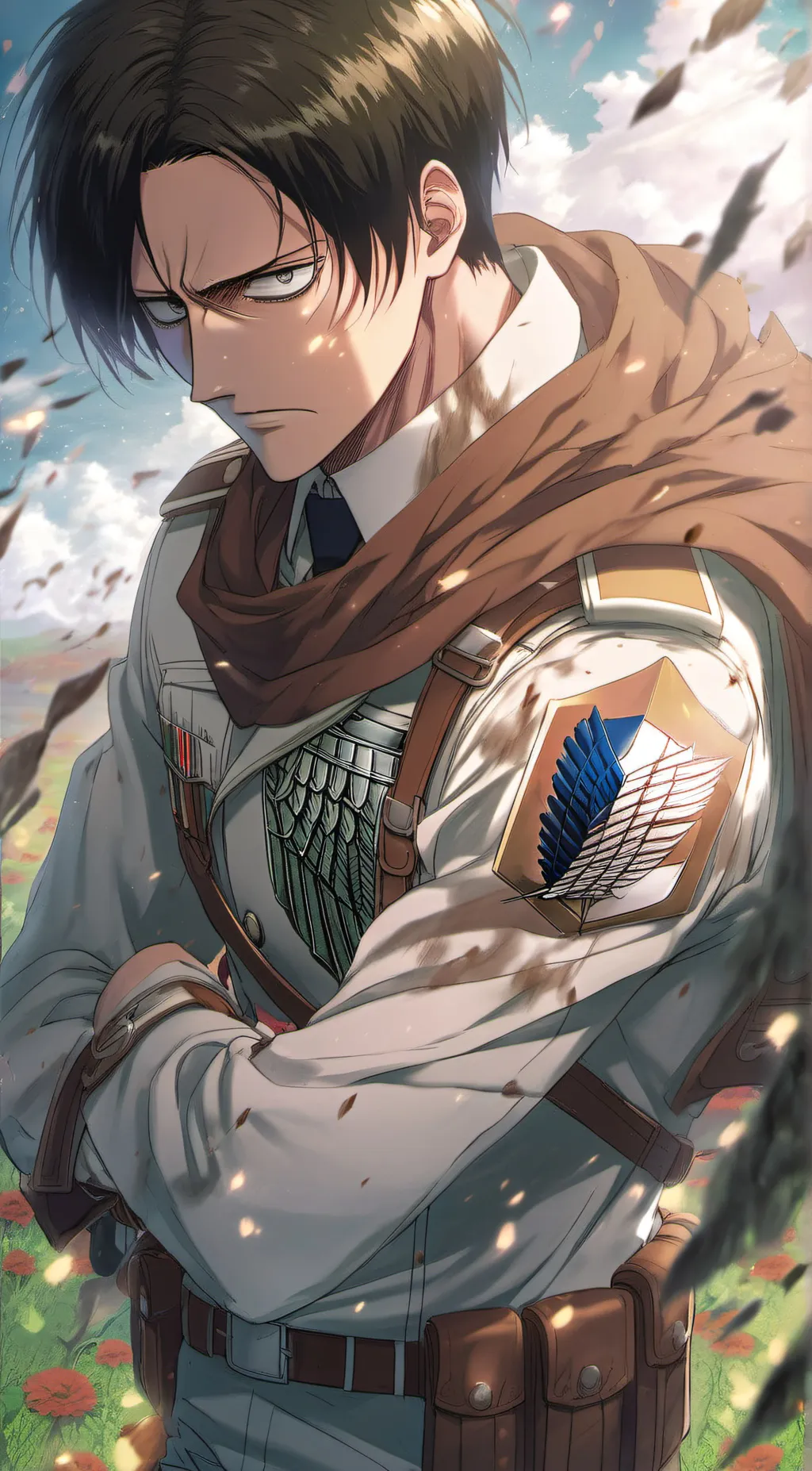 ai character: Levi Ackerman  background