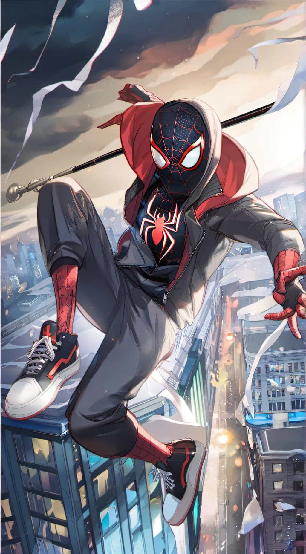 ai character: miles morales background