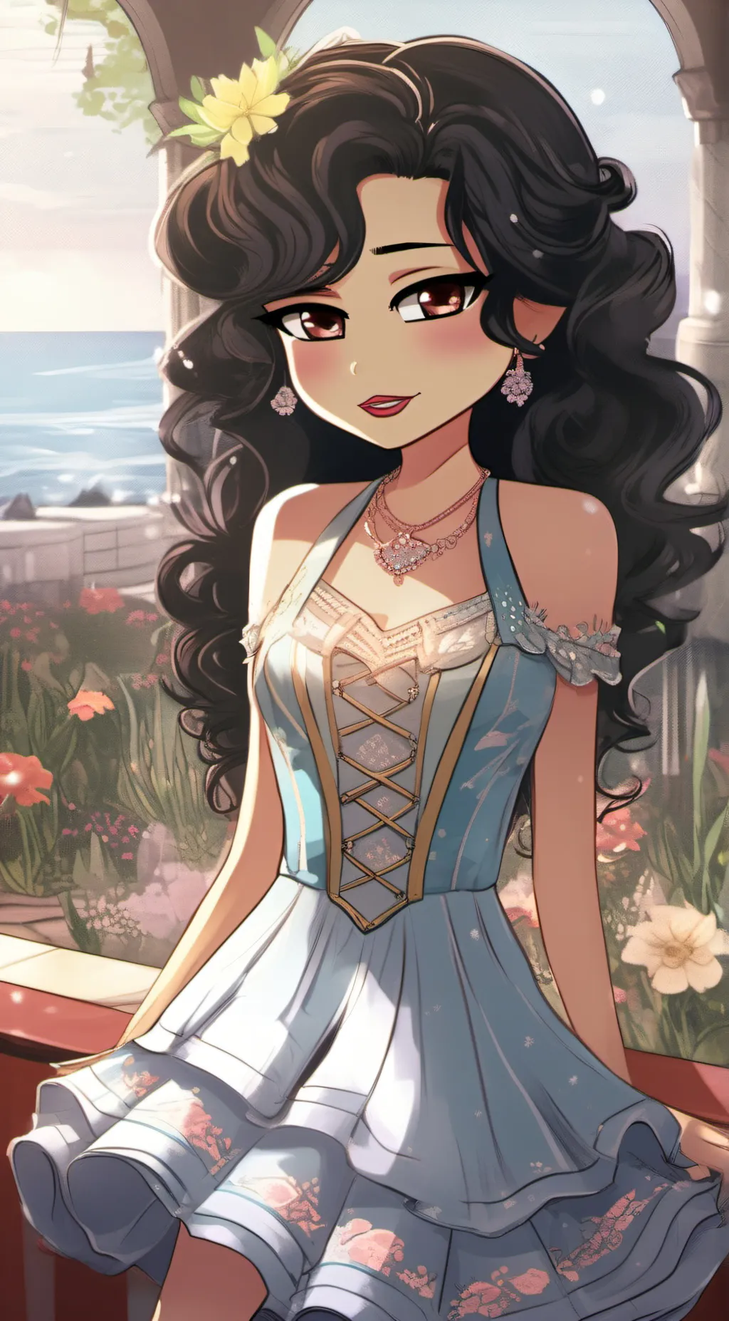 ai character: Naomi  background