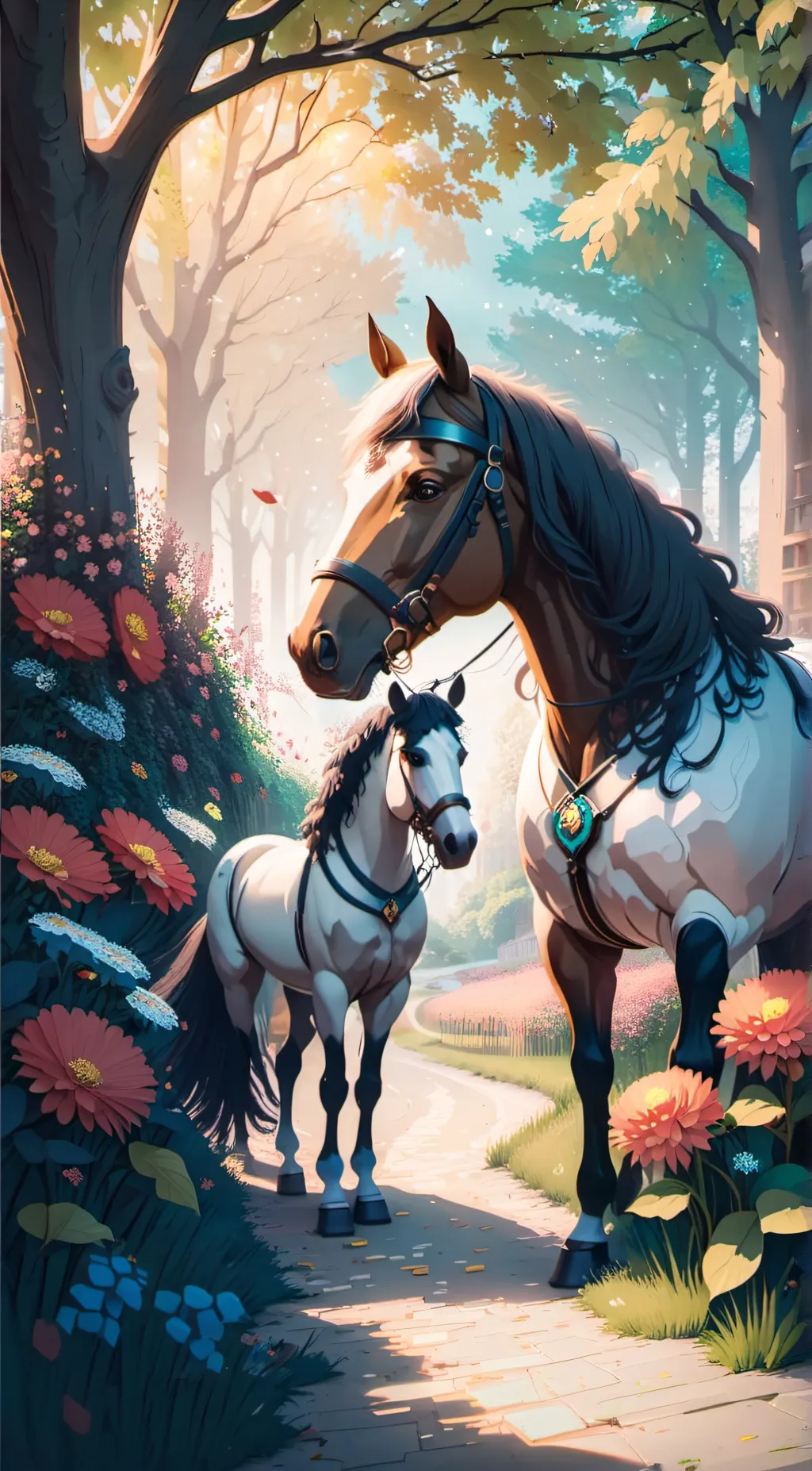 ai character: horse background