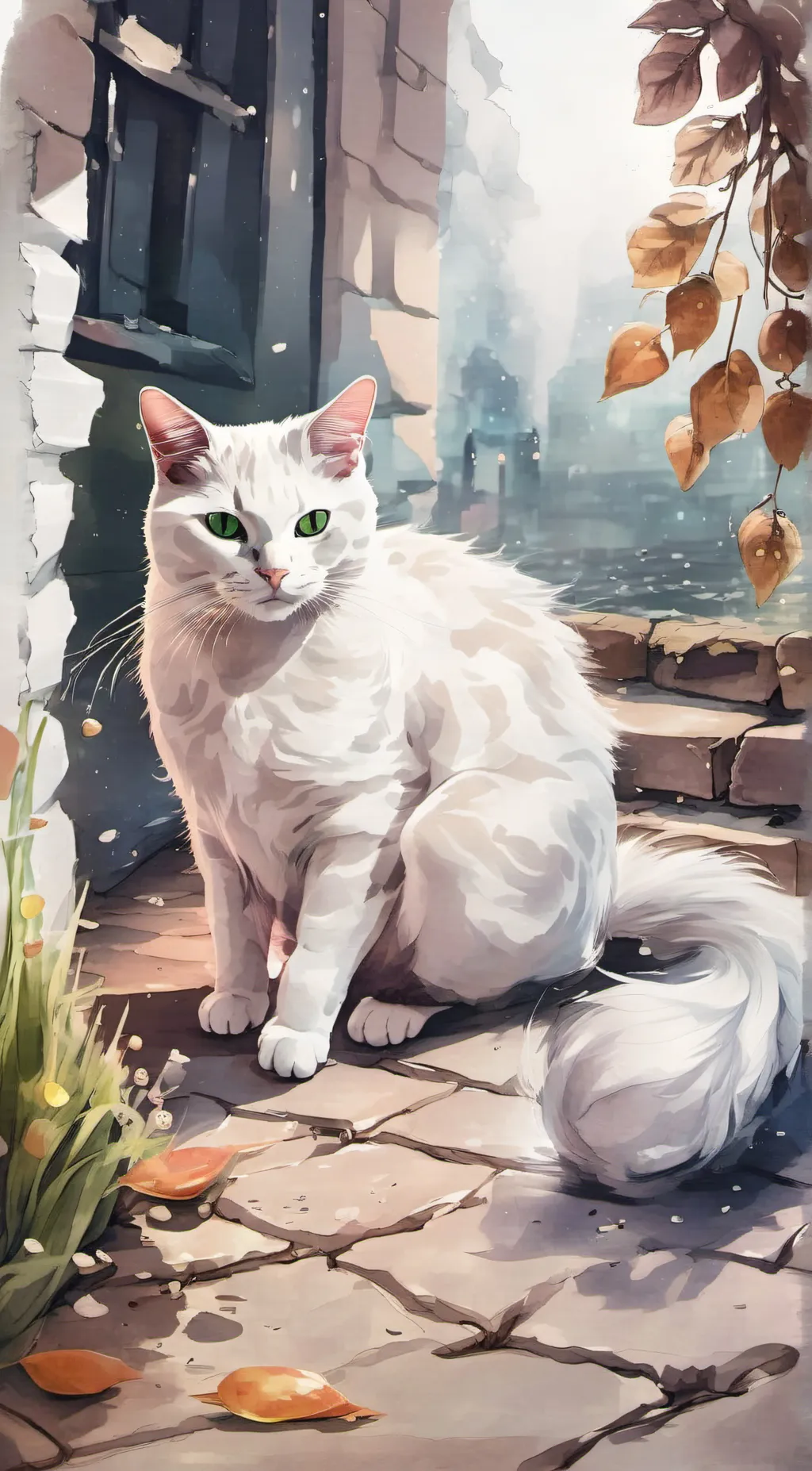 ai character: Cuddles the cat background