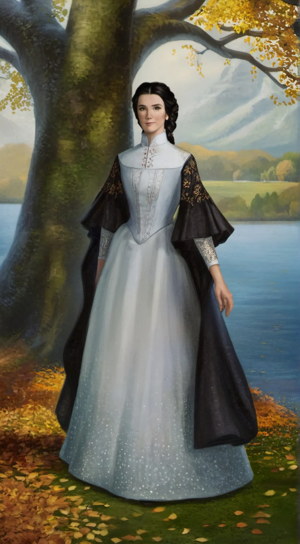 ai character: Violet background