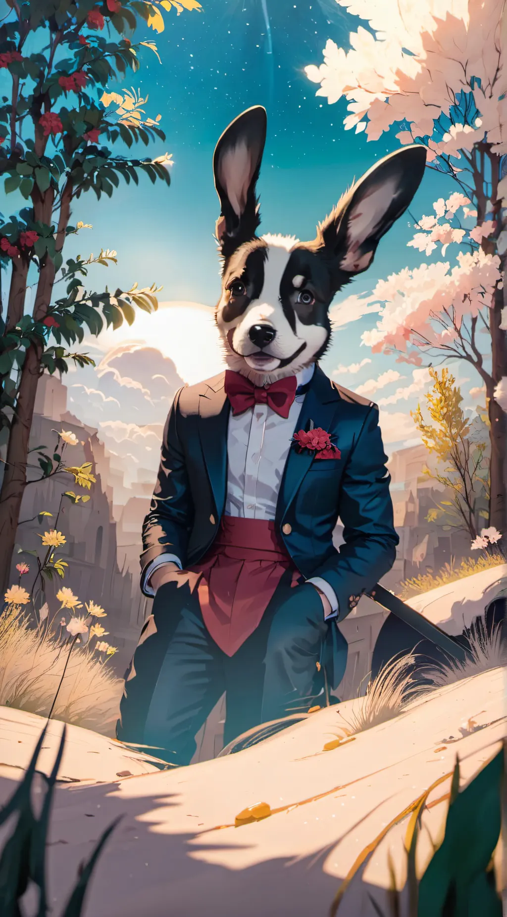 ai character: dog background