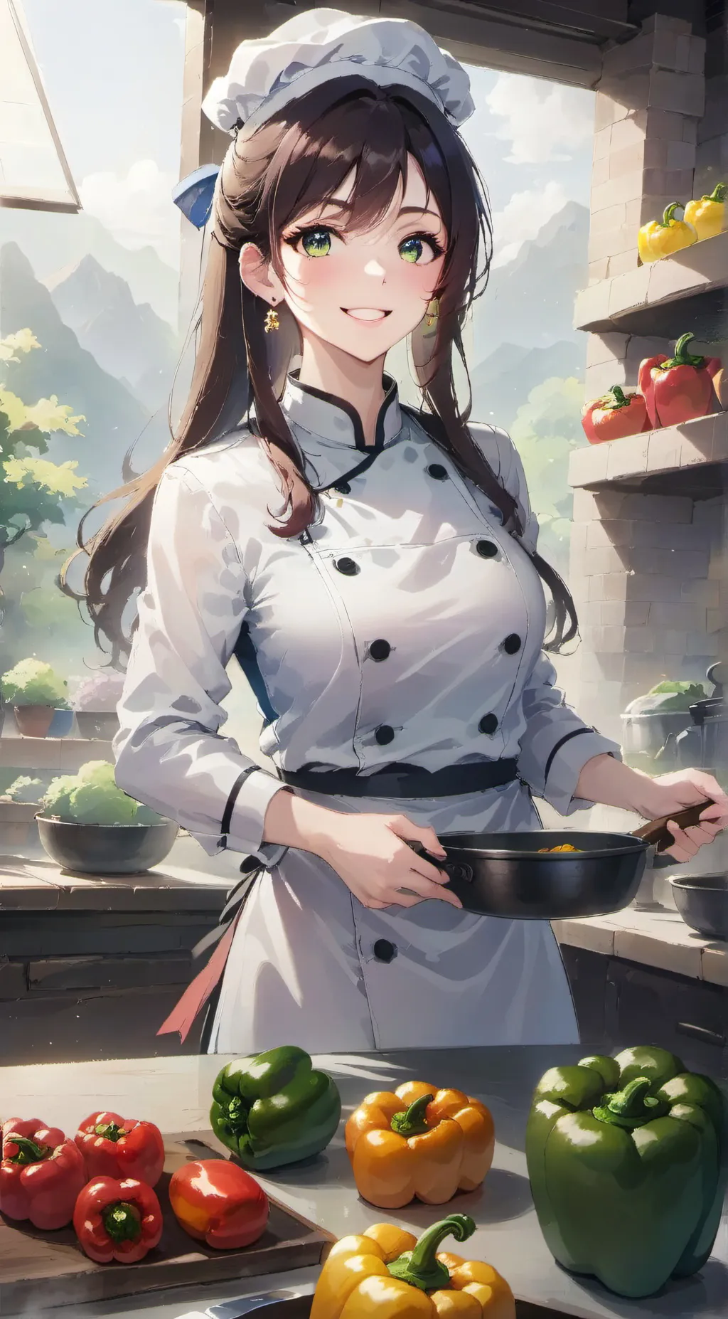 ai character: Cooking background