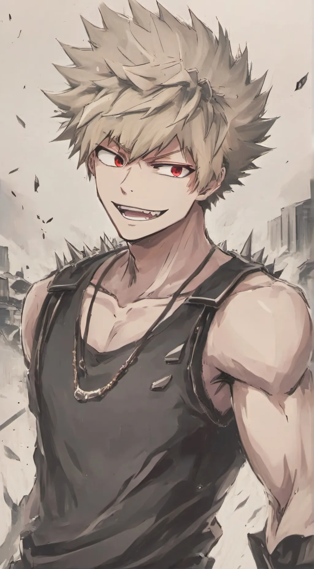 ai character: Bakugou Katsuki background