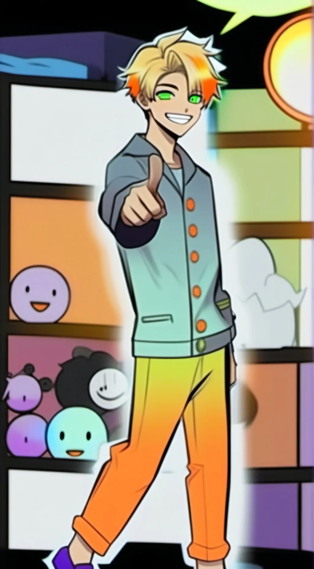 ai character: Johnny test background