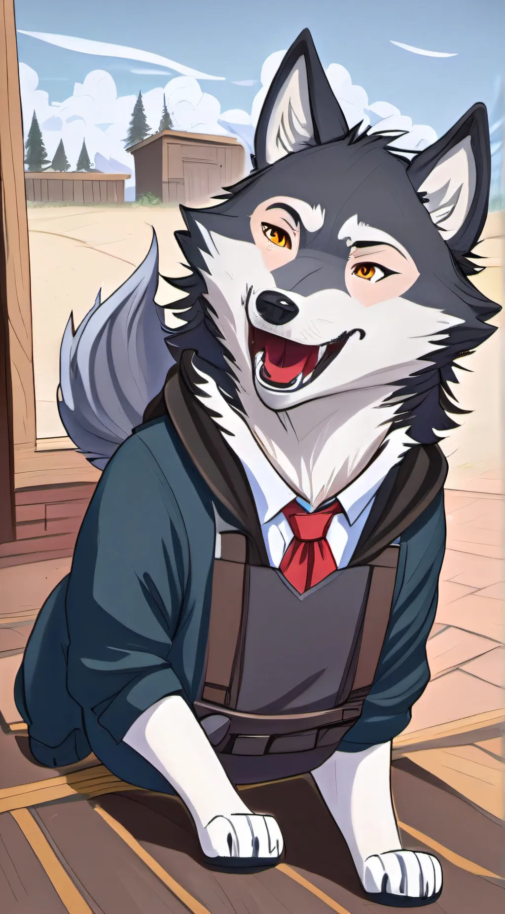 ai character: ("... Christina".) background